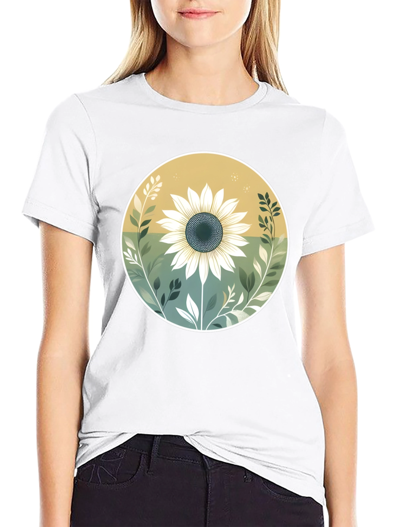 Sunflower Graphic T-Shirt - Nature Inspired Design