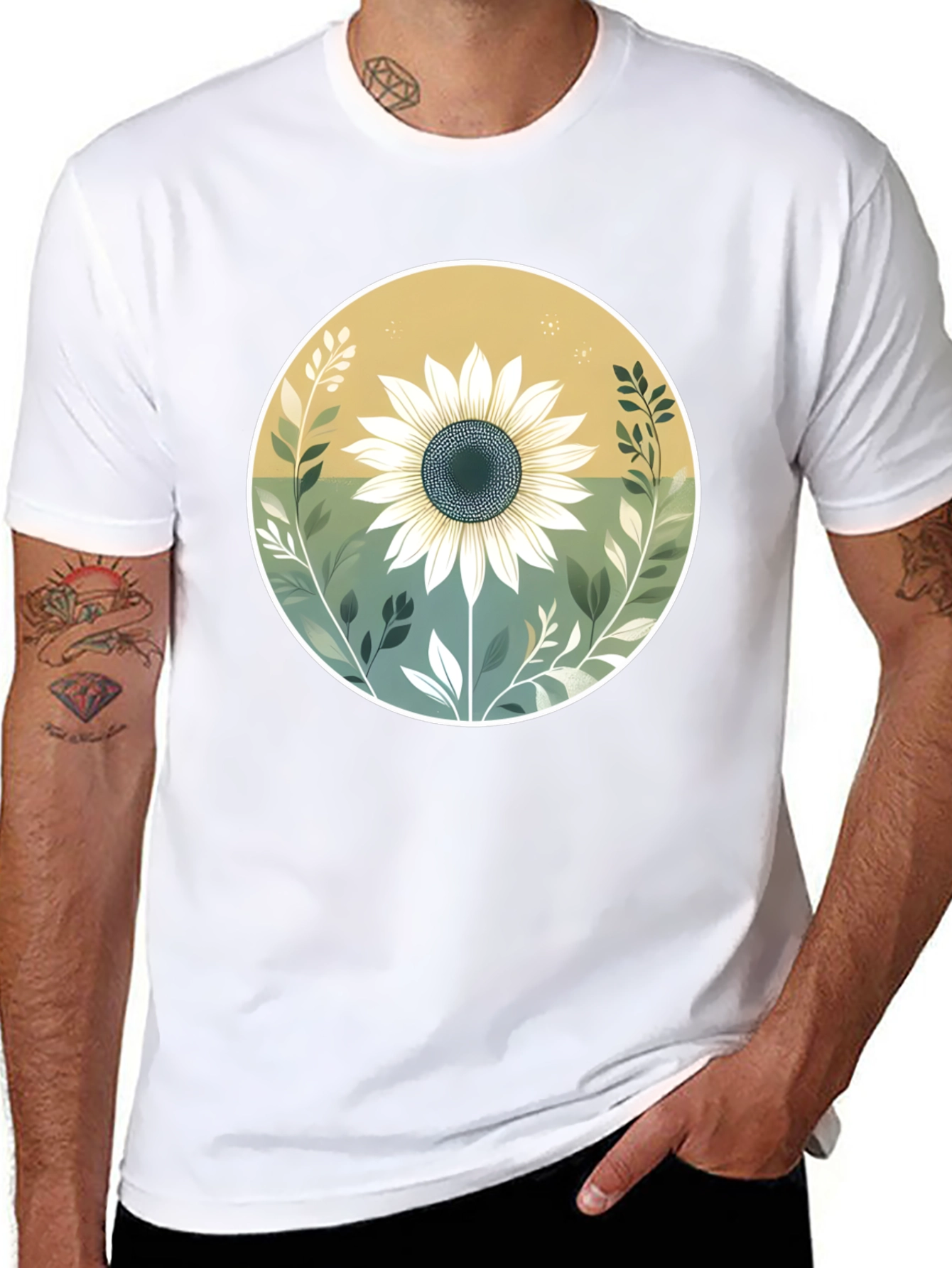 Sunflower Graphic T-Shirt - Nature Inspired Design