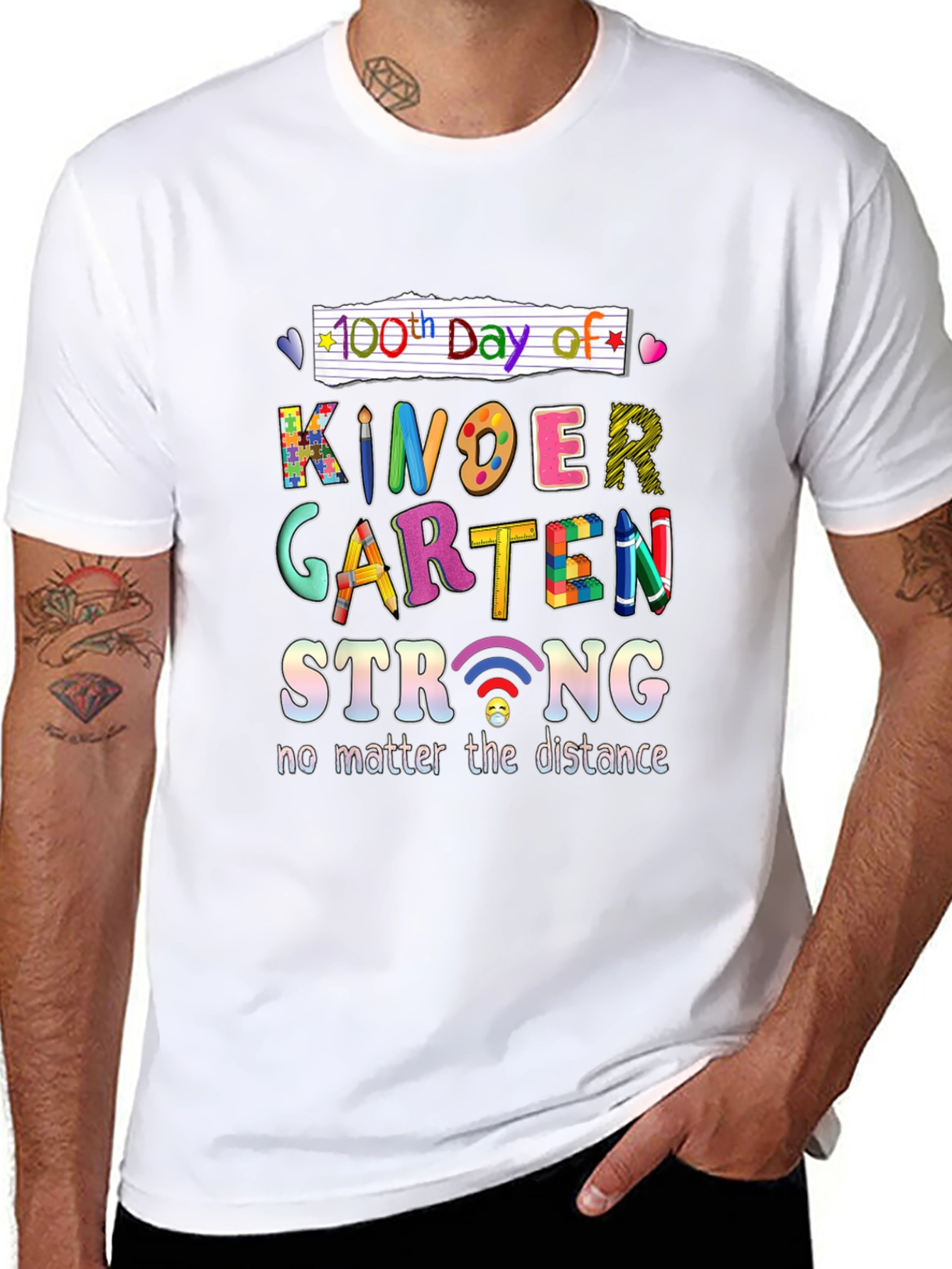100th Day of Kindergarten Strong T-Shirt