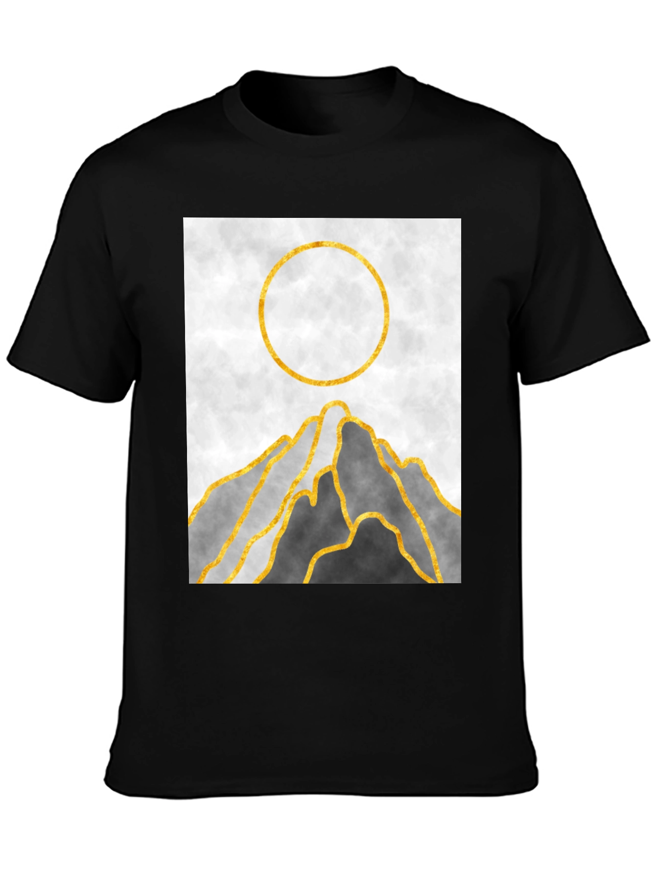 Abstract Mountain Sunset Graphic Tee
