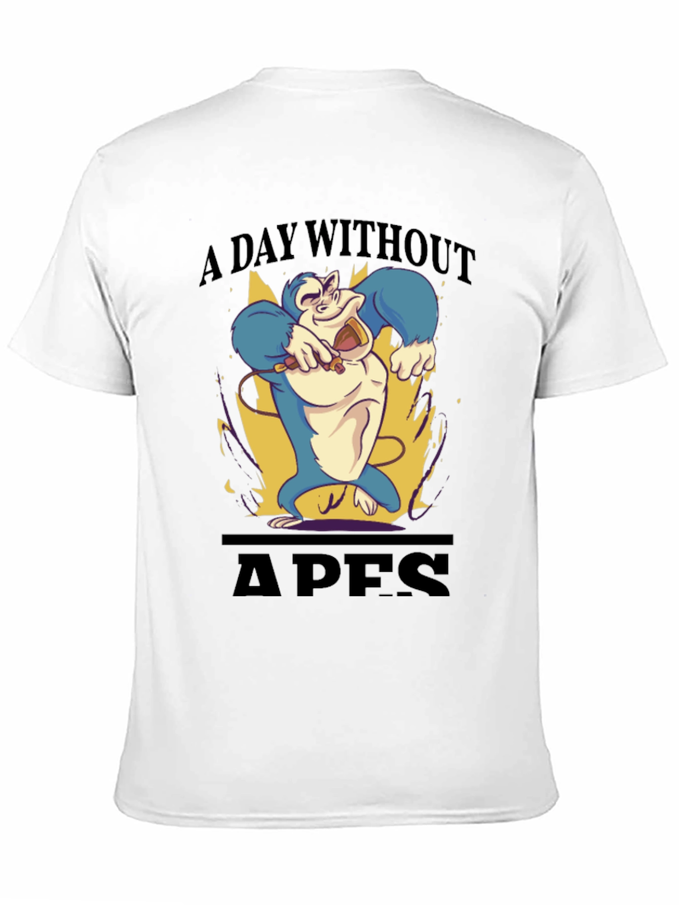 A Day Without Apes Black T-Shirt