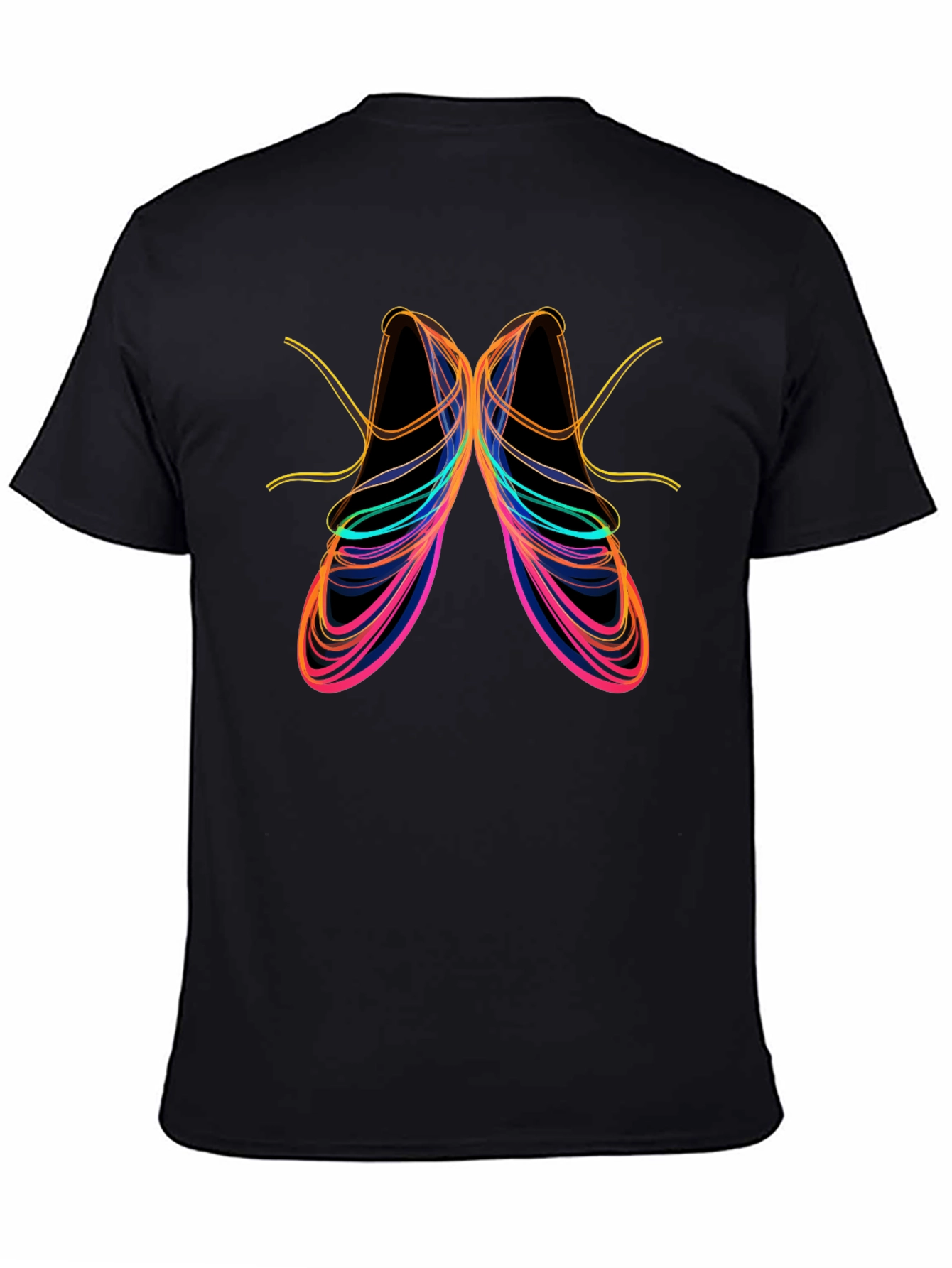 Abstract Ballet Shoe Graphic Tee - Black