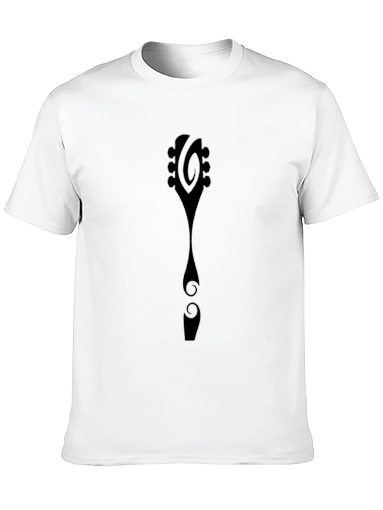 Abstract Guitar Design Black T-Shirt
