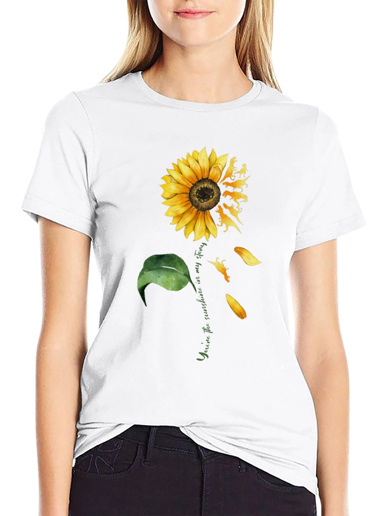 Sunflower Dinosaur T-Shirt - Youre My Sunshine