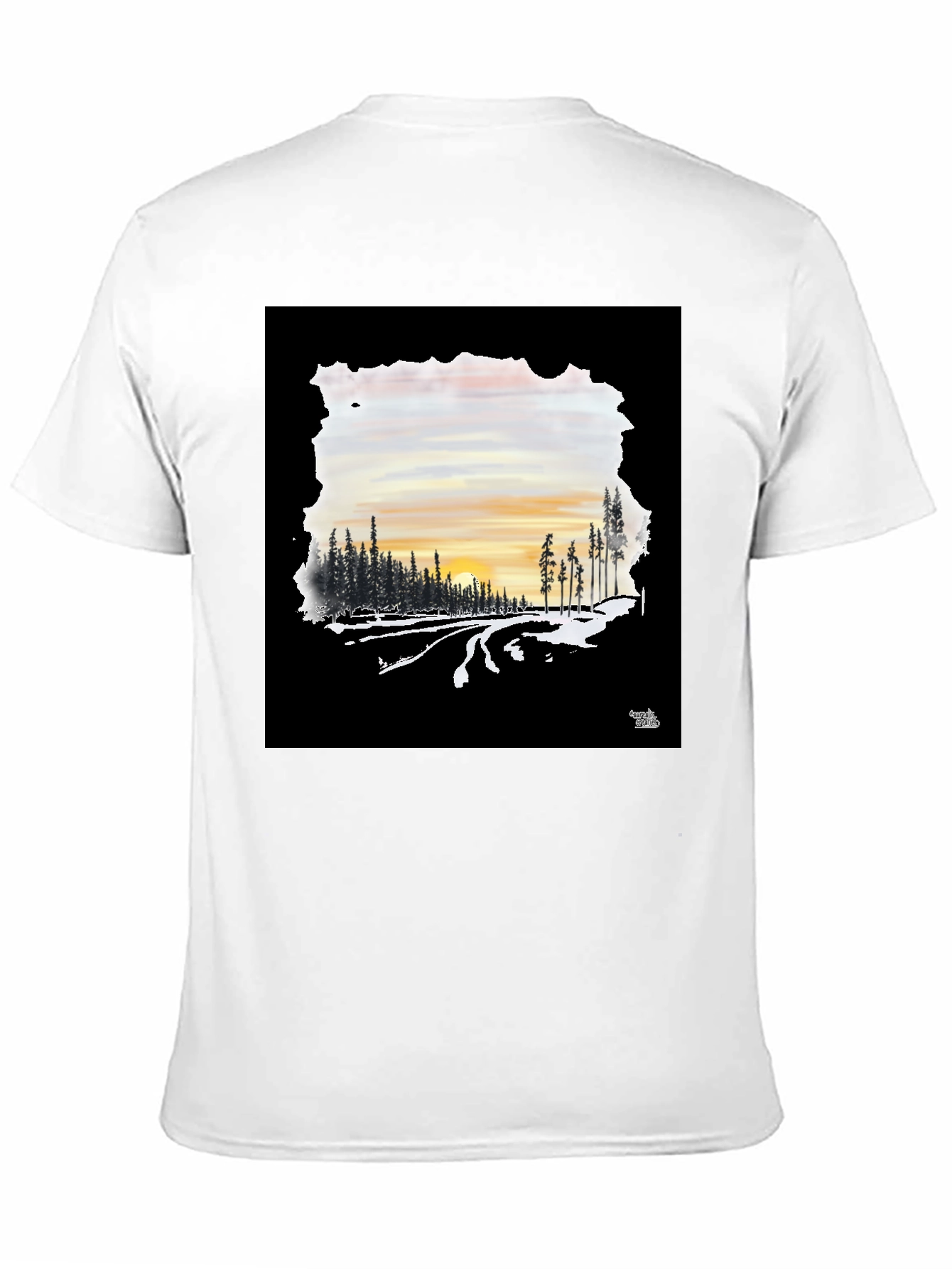 Sunset Road Black Graphic Tee