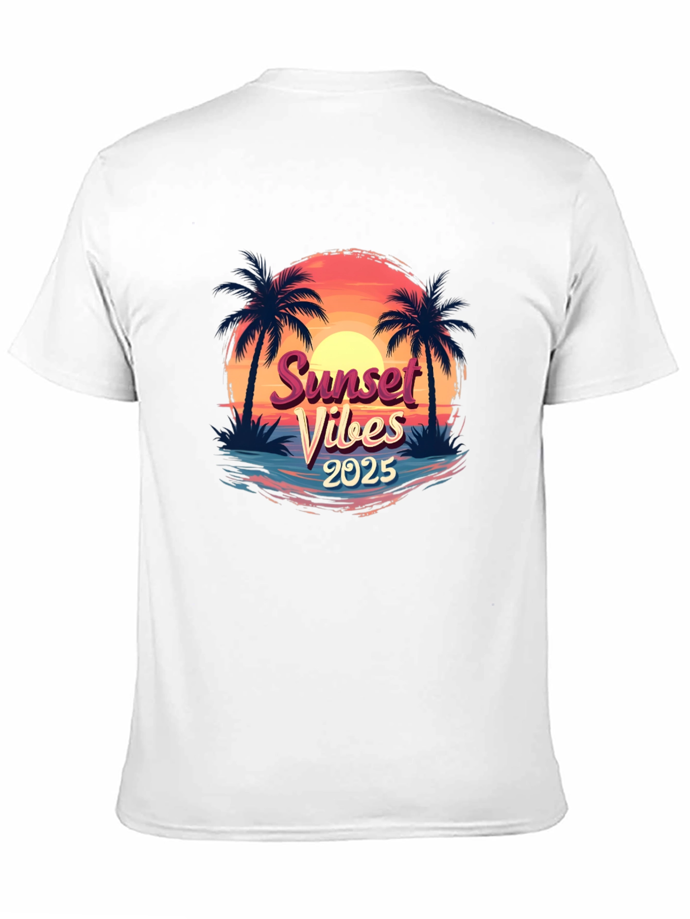 Sunset Vibes 2025 T-Shirt - Palm Tree Graphic Tee