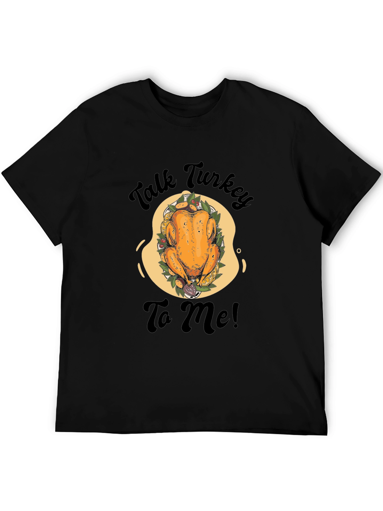 Talk Turkey To Me Black Graphic Tee