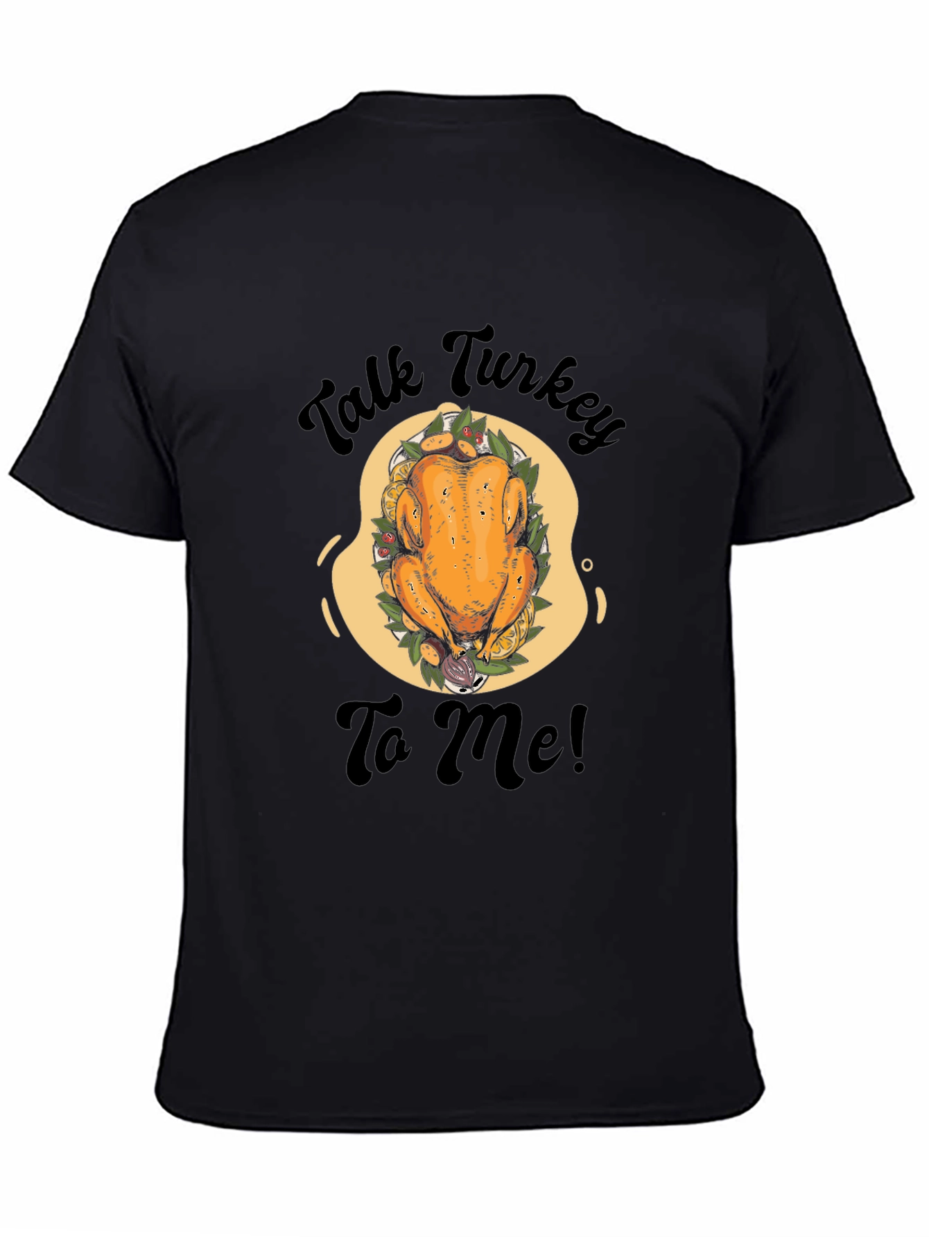 Talk Turkey To Me Black Graphic Tee