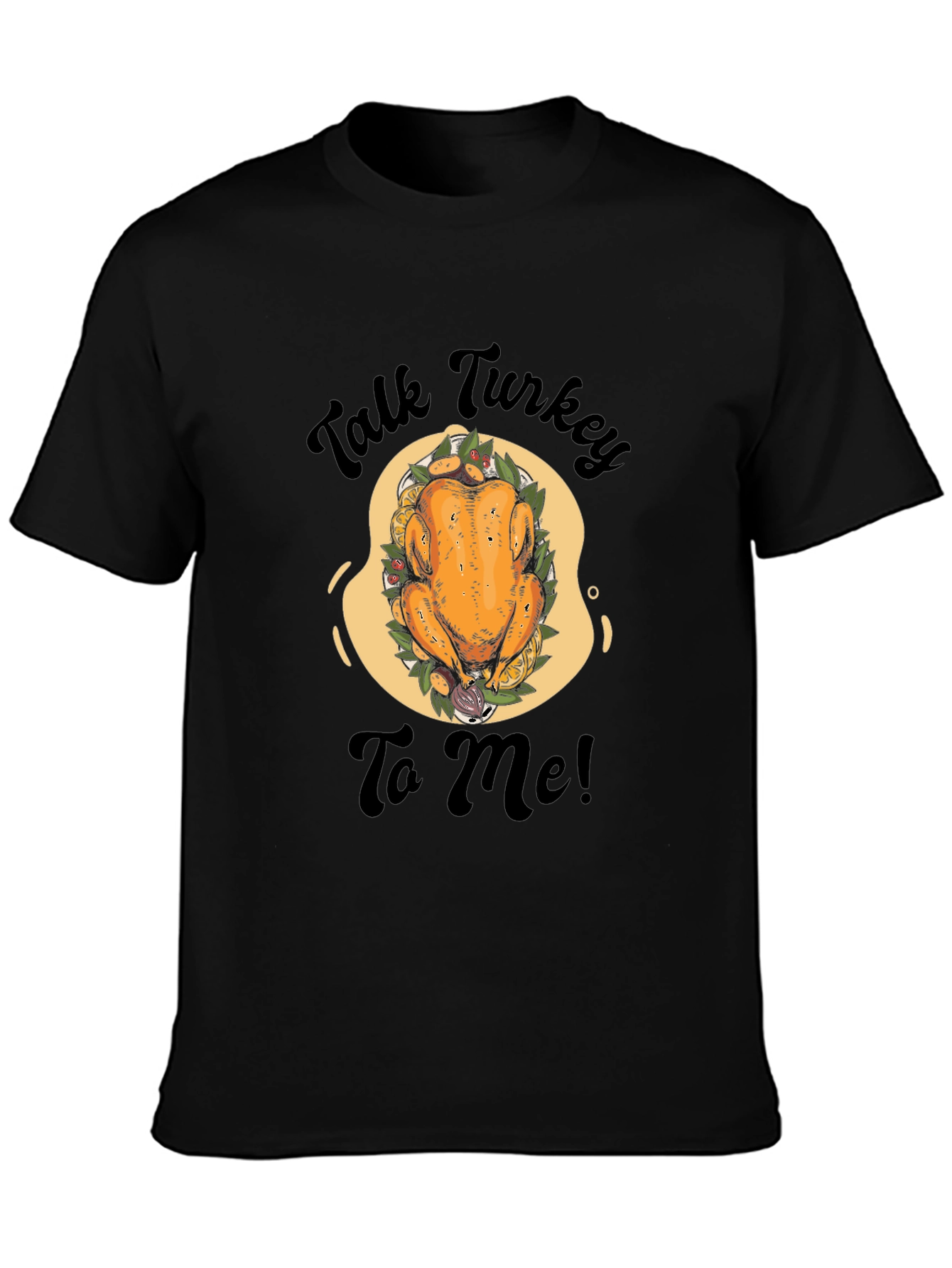 Talk Turkey To Me Black Graphic Tee