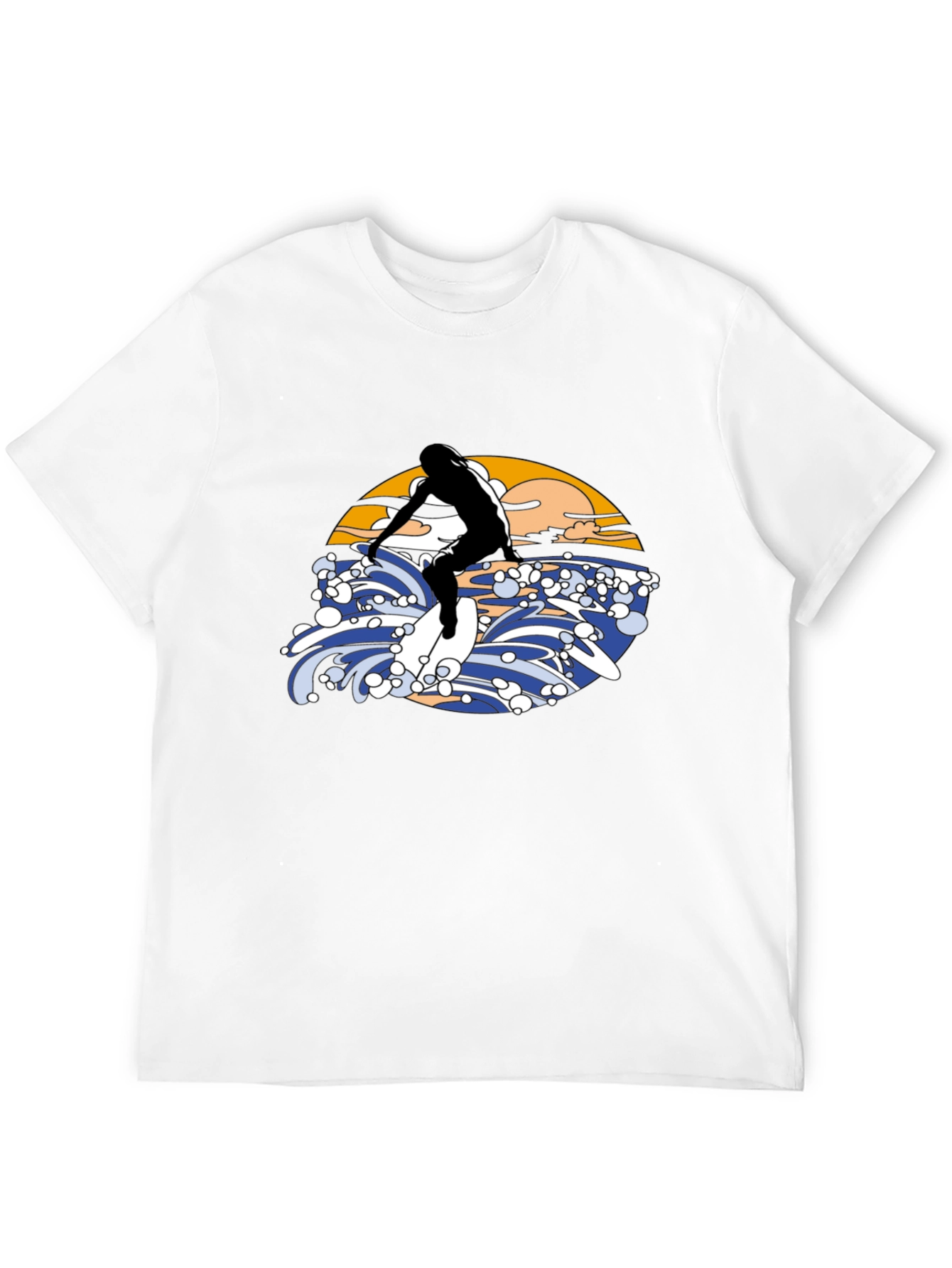 Surfer Graphic Black T-Shirt