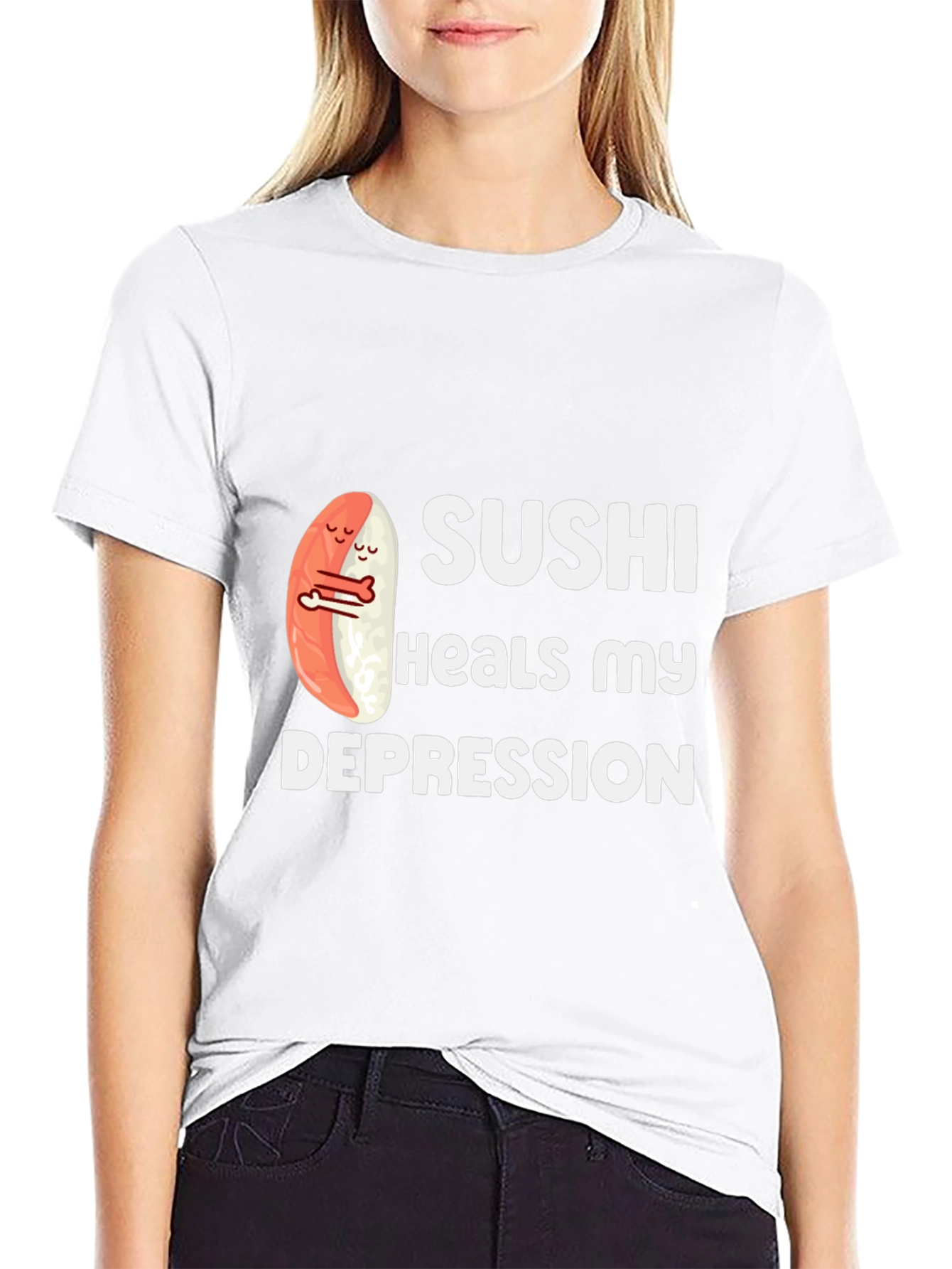 Sushi Heals Depression Graphic T-Shirt