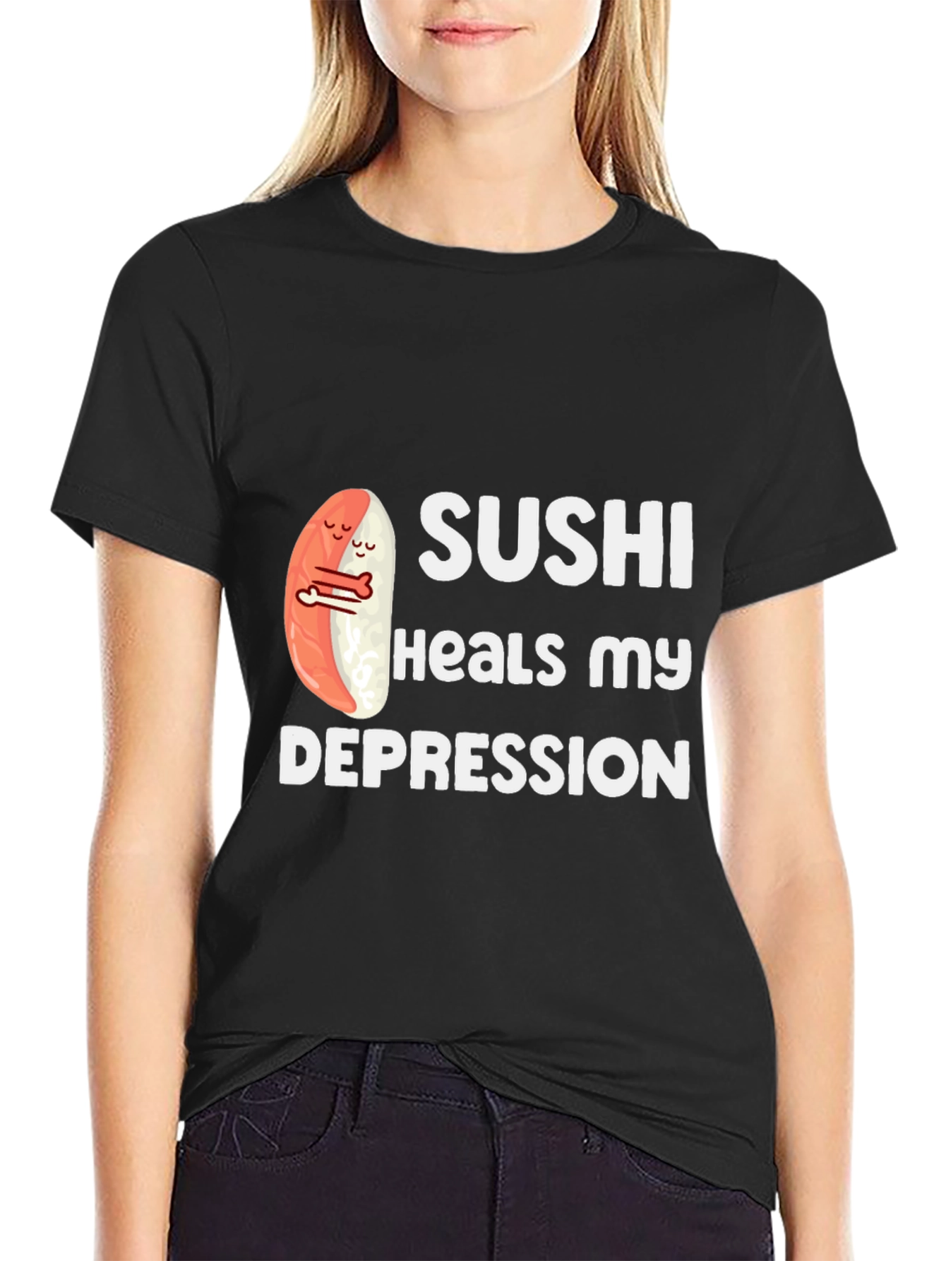 Sushi Heals Depression Graphic T-Shirt