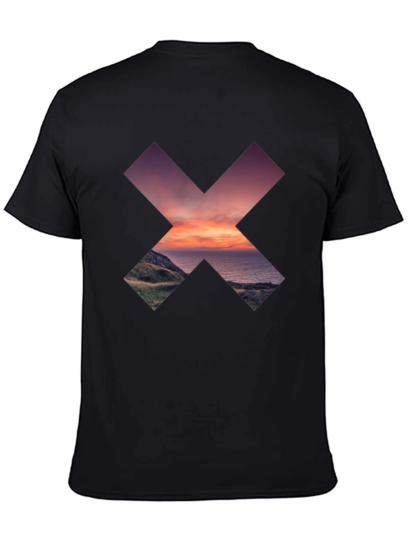 Abstract Landscape Graphic Tee - Stylish Comfort