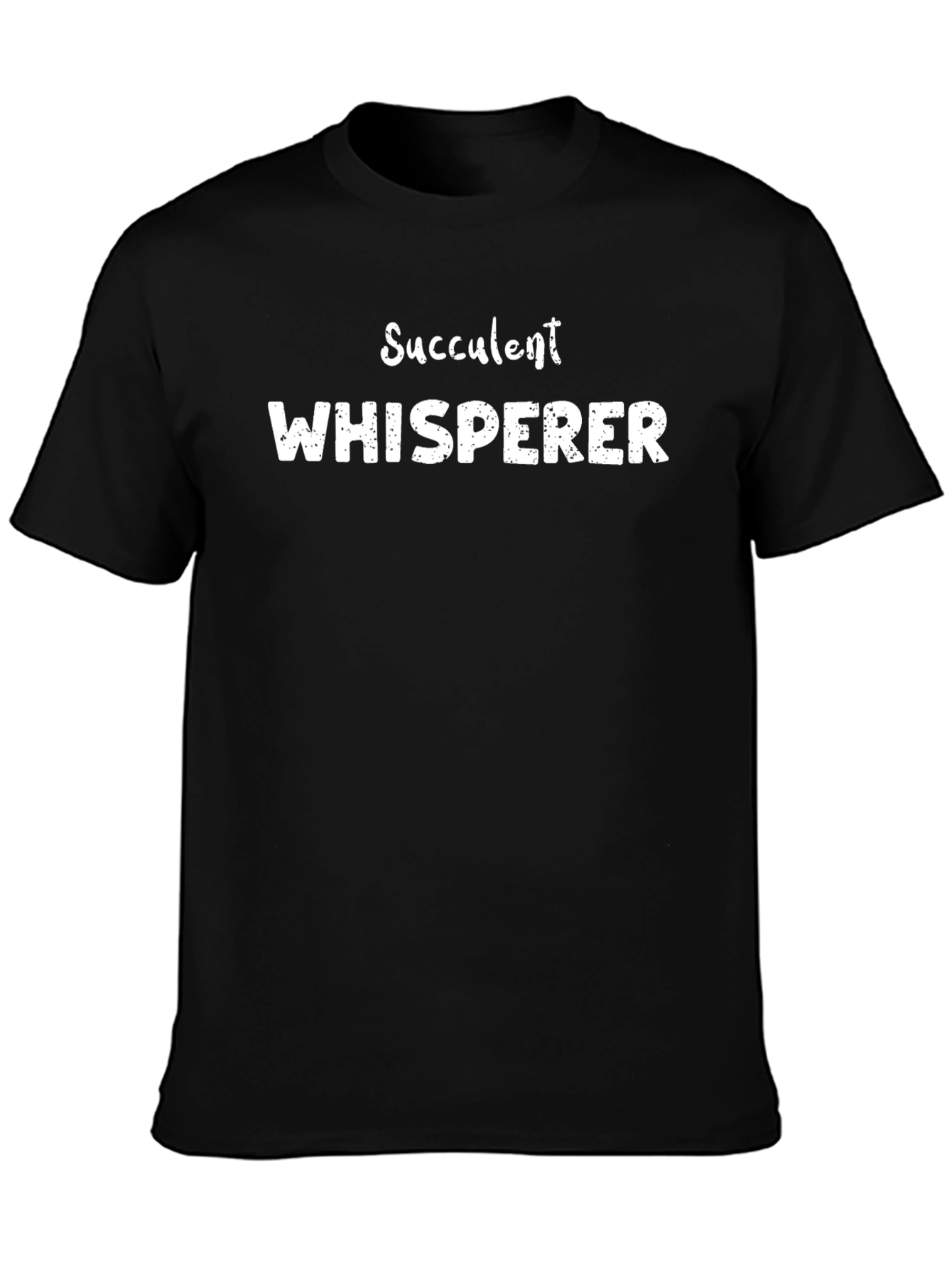 Succulent Whisperer Graphic Tee - Black Cotton T-Shirt