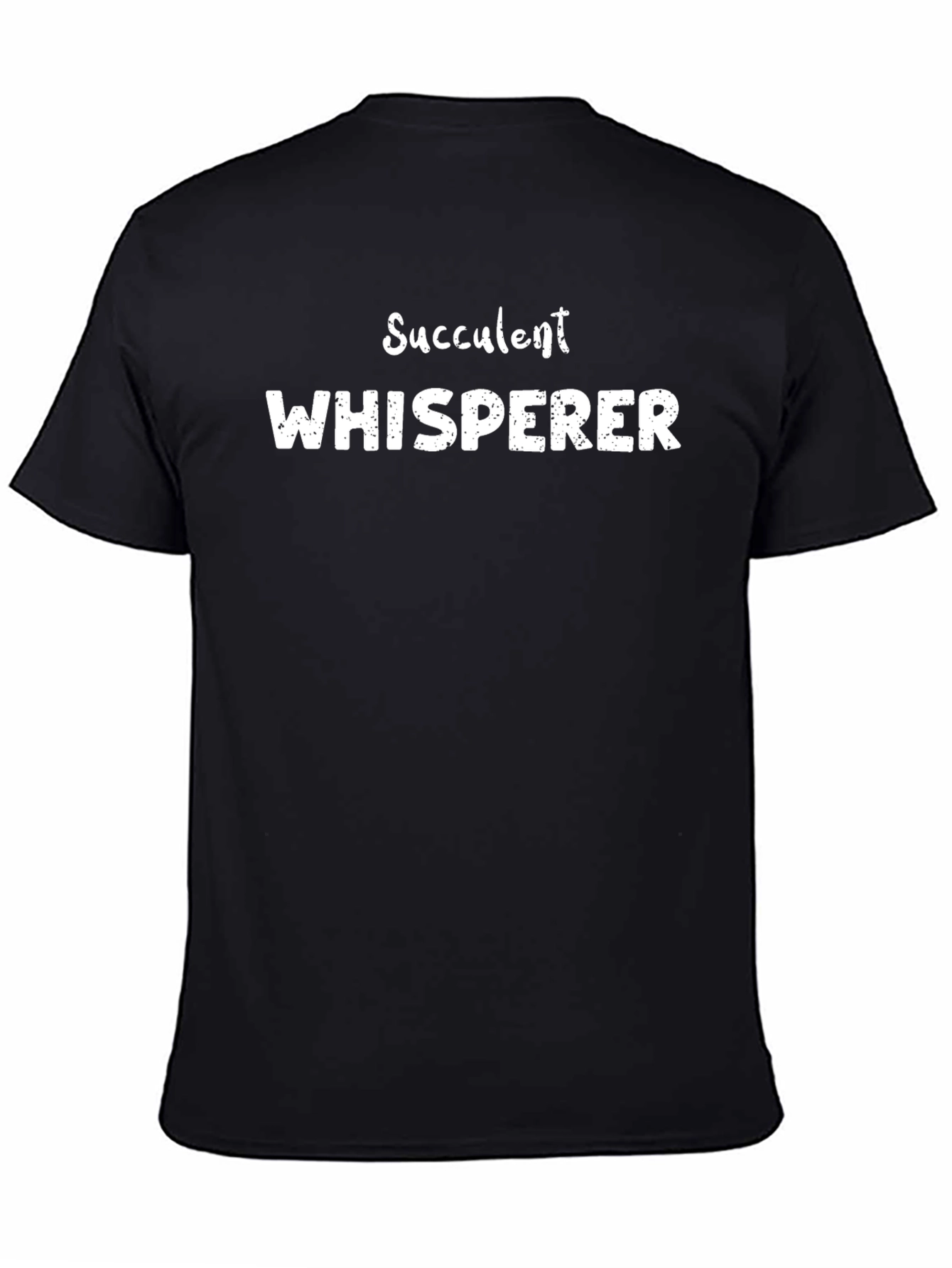 Succulent Whisperer Graphic Tee - Black Cotton T-Shirt