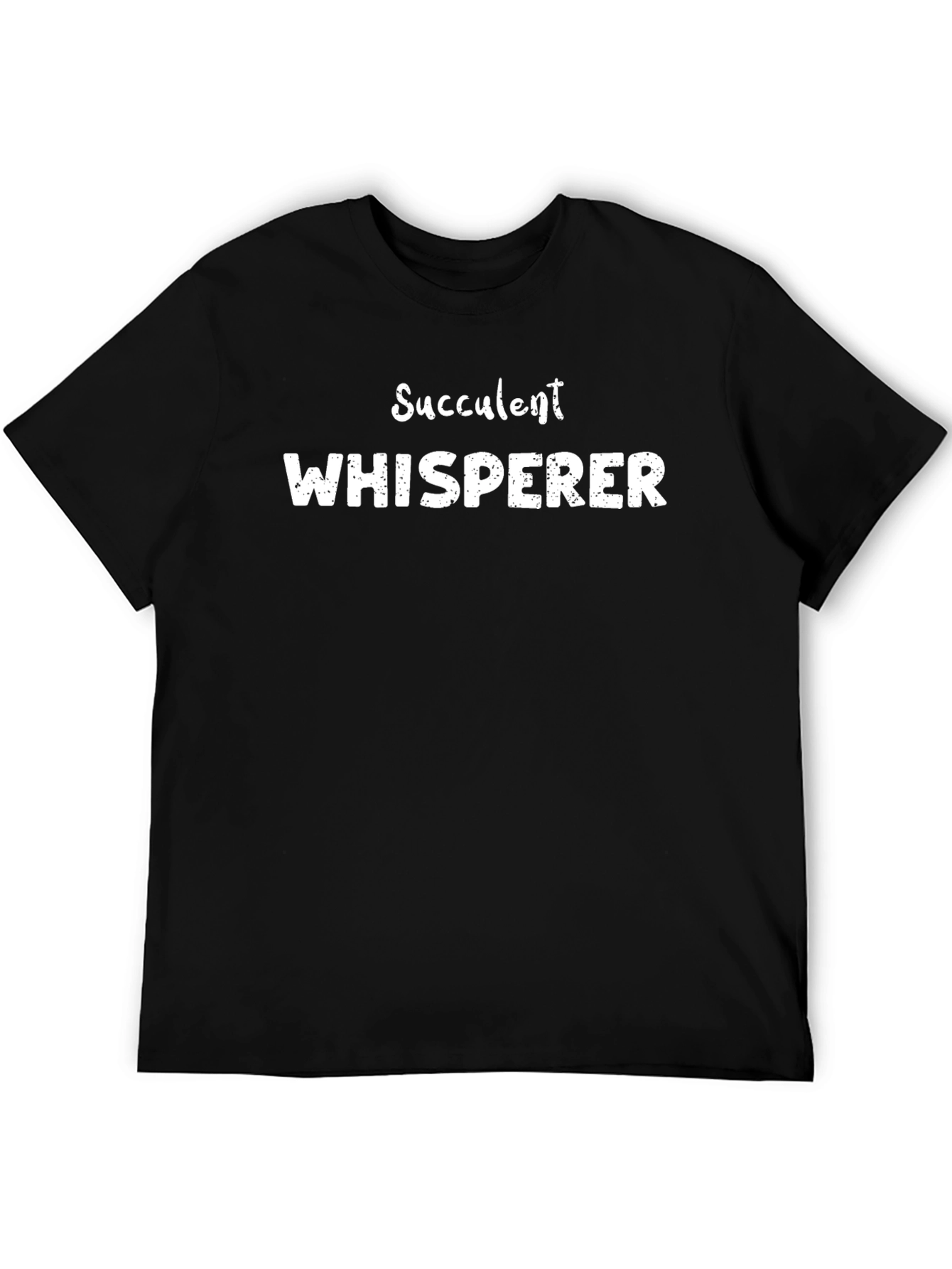 Succulent Whisperer Graphic Tee - Black Cotton T-Shirt