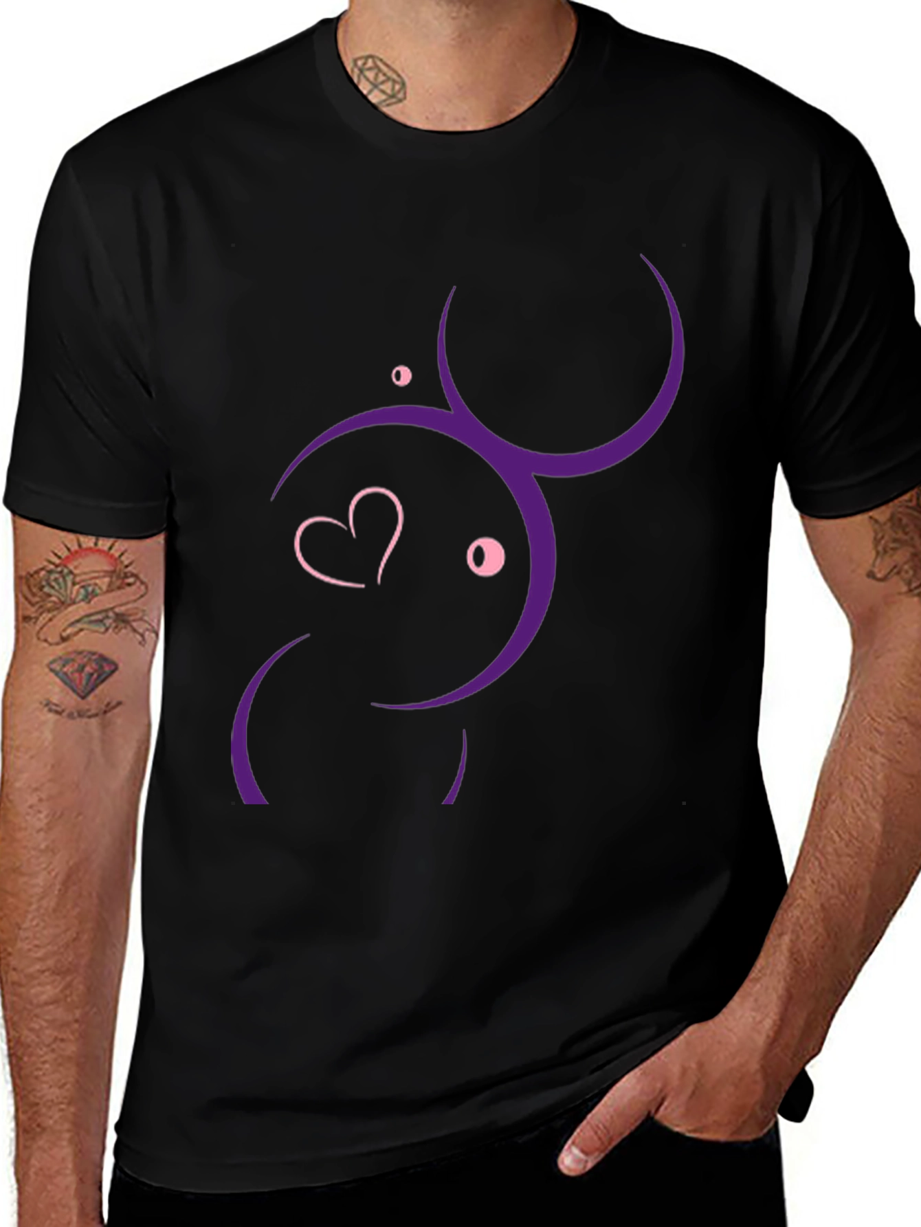 Abstract Stethoscope Heartbeat Graphic T-Shirt