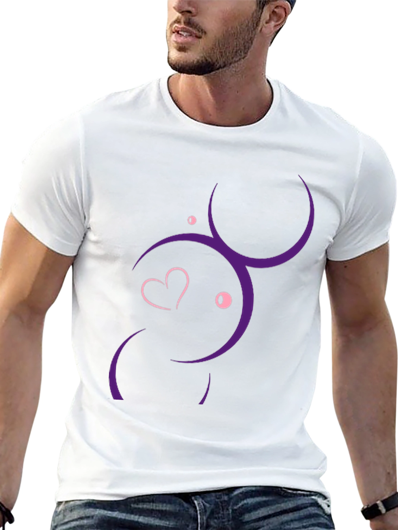 Abstract Stethoscope Heartbeat Graphic T-Shirt