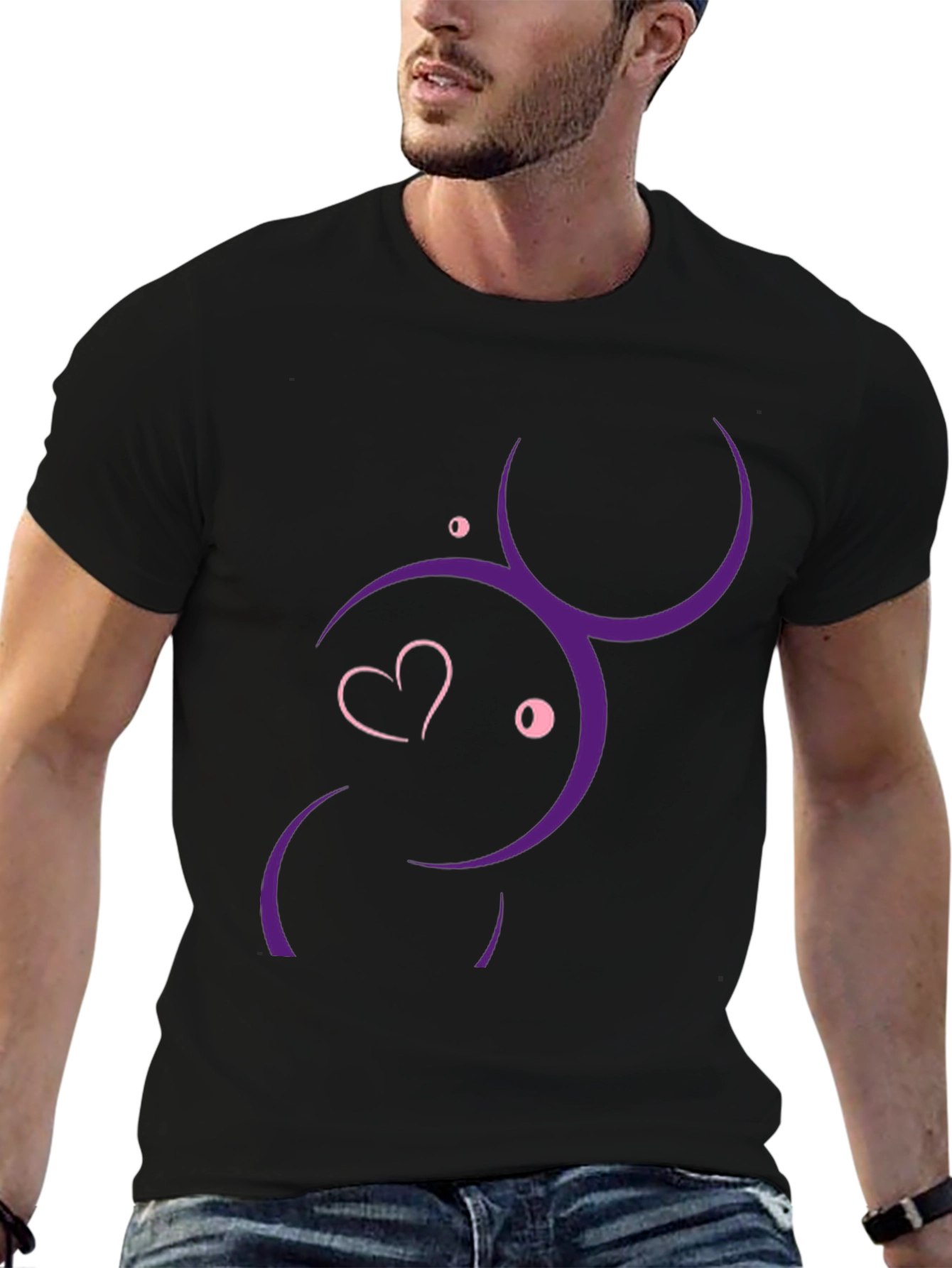 Abstract Stethoscope Heartbeat Graphic T-Shirt