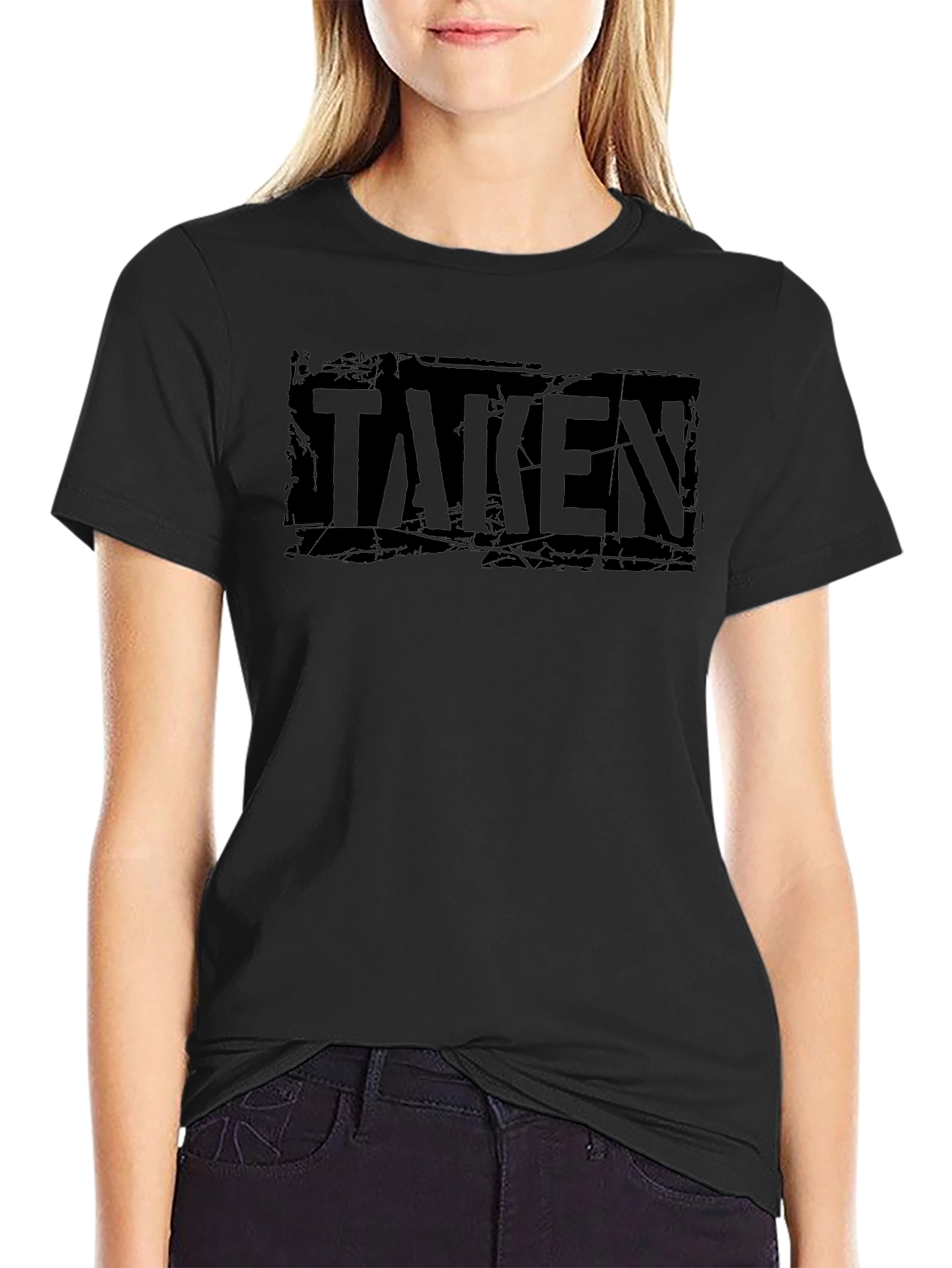 Taken Graphic Print Black T-Shirt