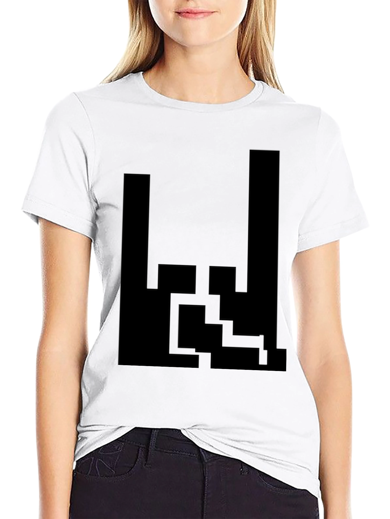 Abstract Graphic Tee - Modern Black T-Shirt