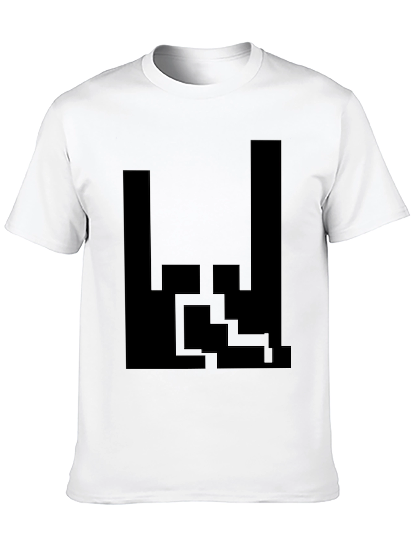 Abstract Graphic Tee - Modern Black T-Shirt