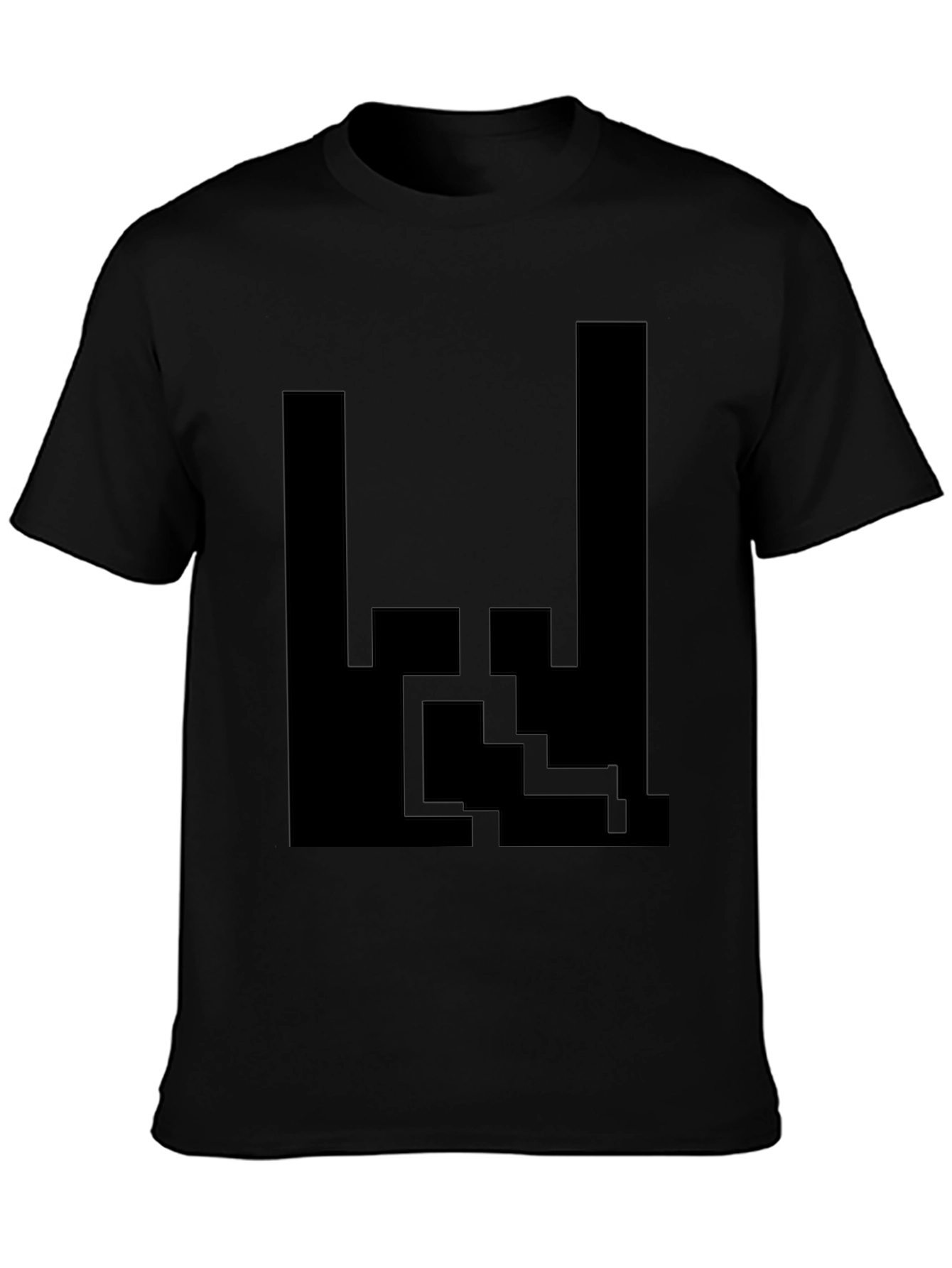 Abstract Graphic Tee - Modern Black T-Shirt