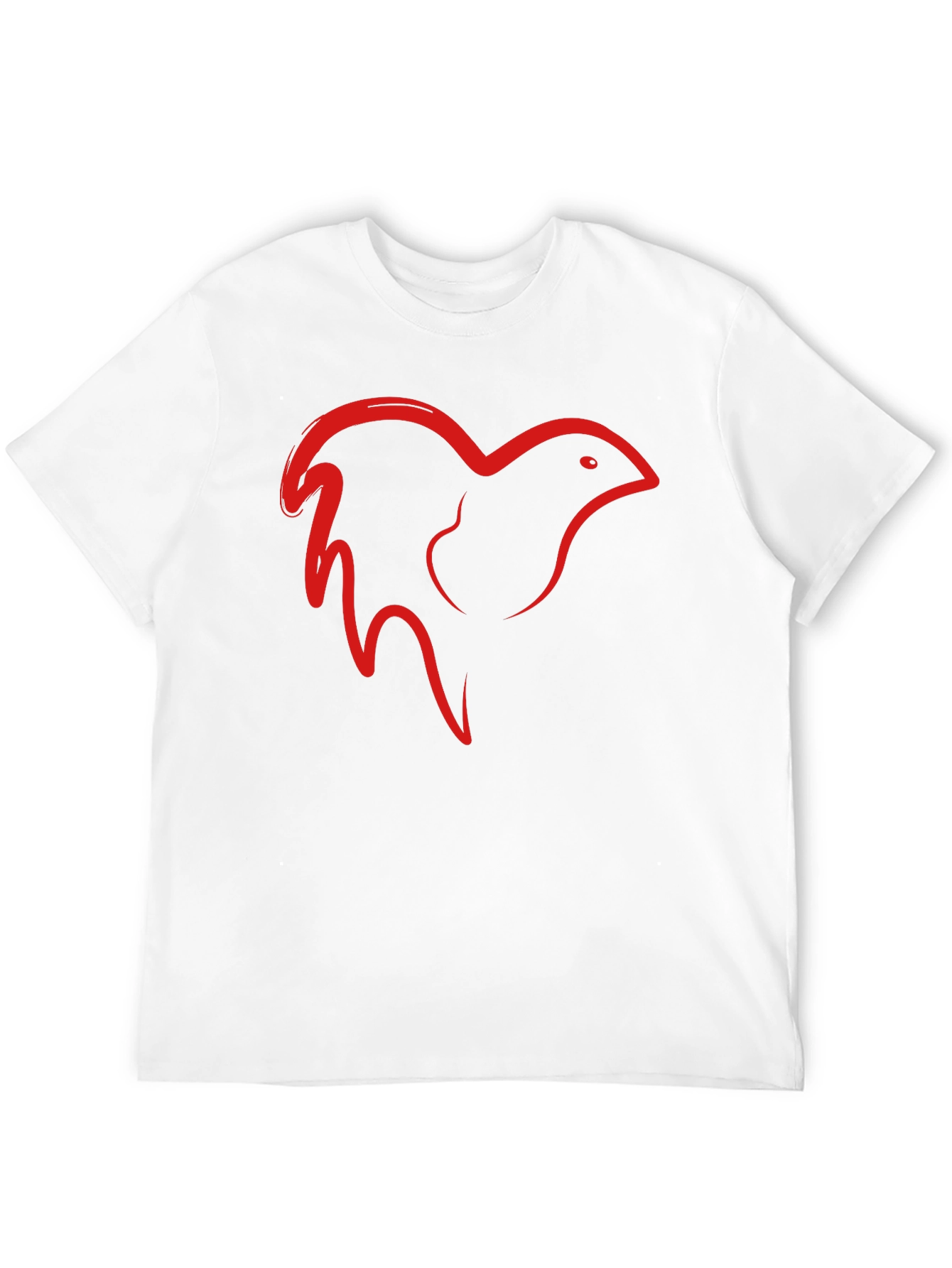 Abstract Bird Graphic Tee - Casual Comfort