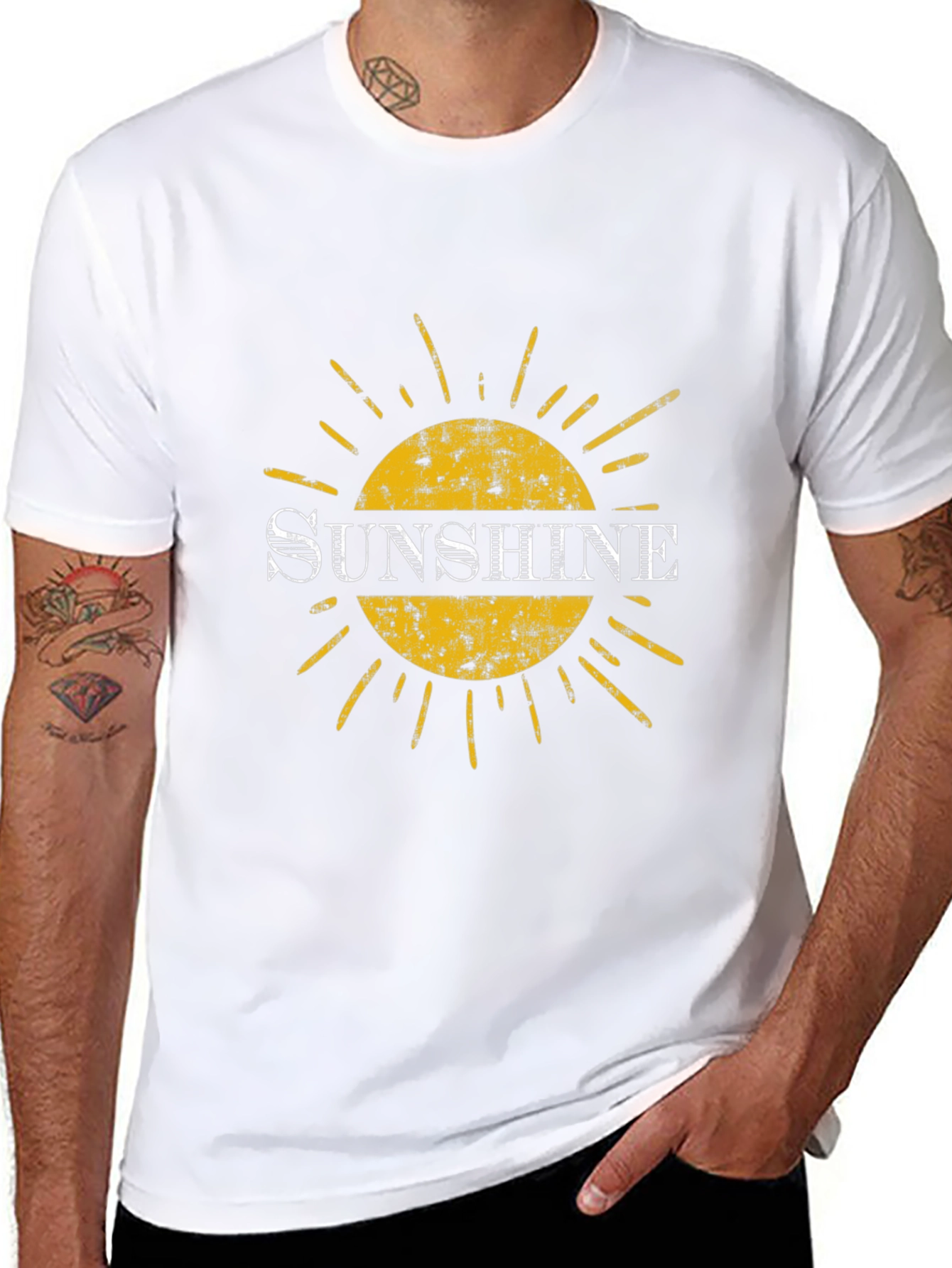 Sunshine Graphic Tee - Black Cotton Blend