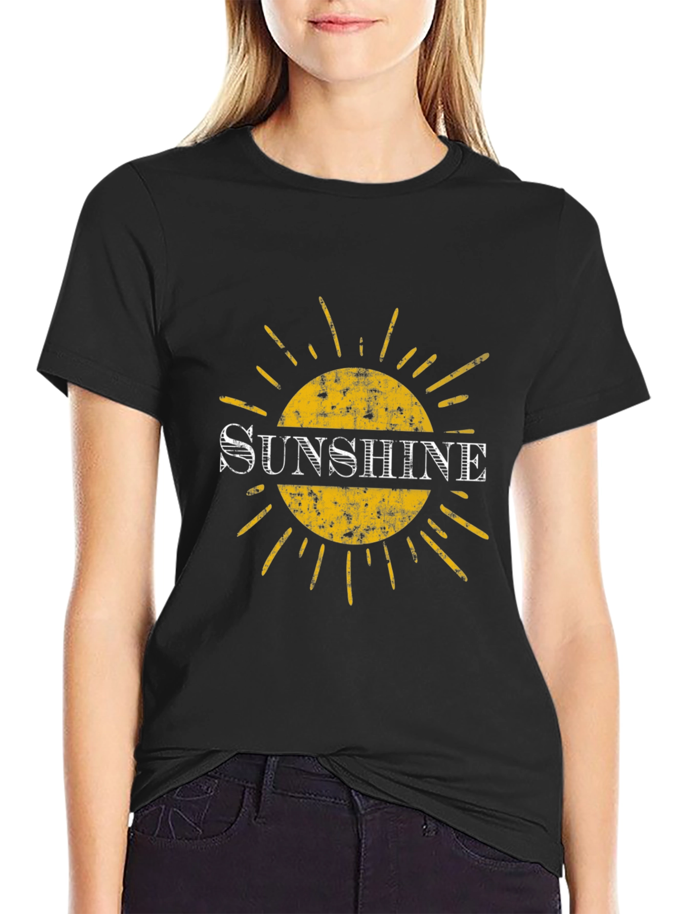 Sunshine Graphic Tee - Black Cotton Blend