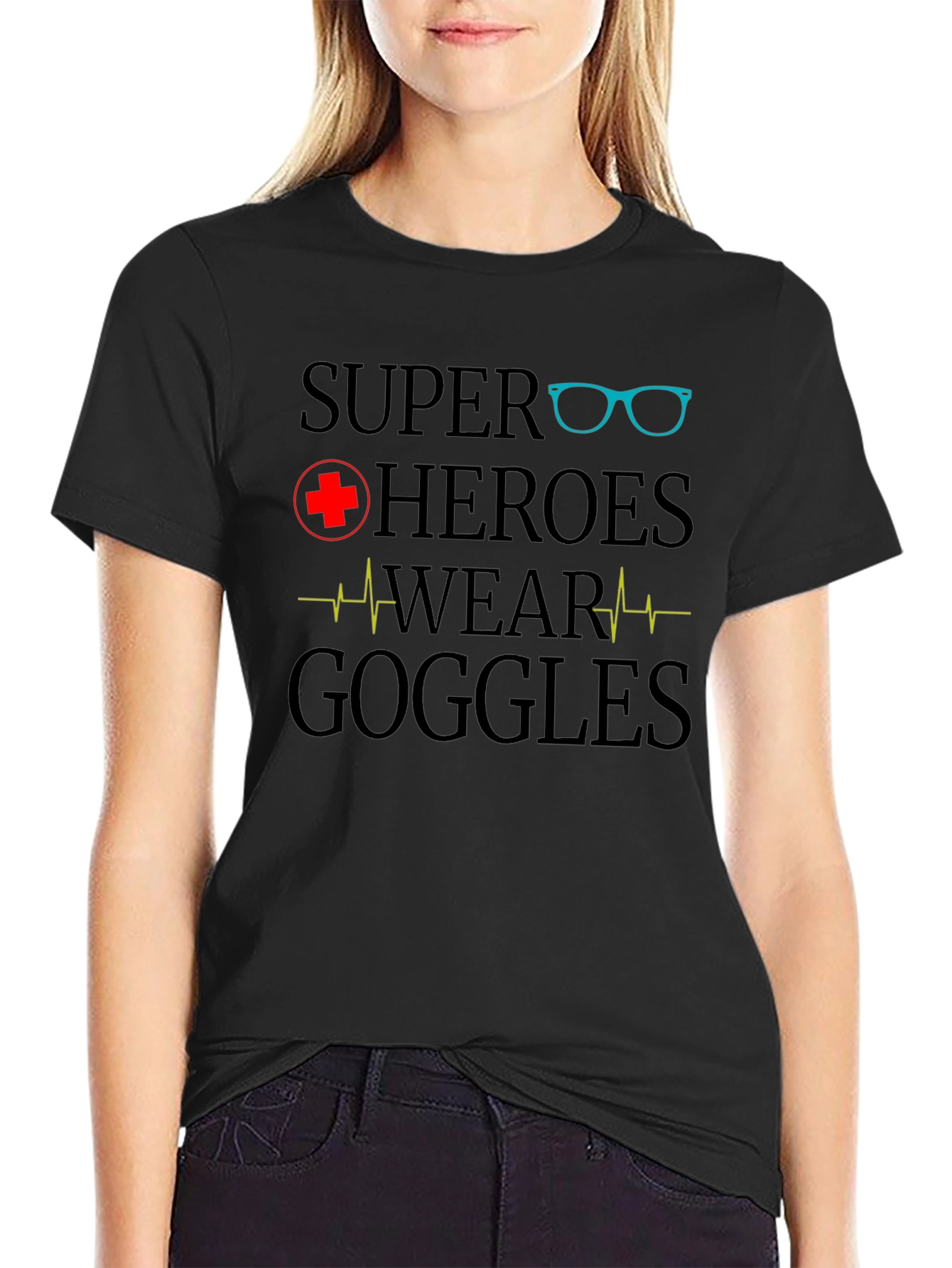 Super Heroes Wear Goggles Graphic T-Shirt