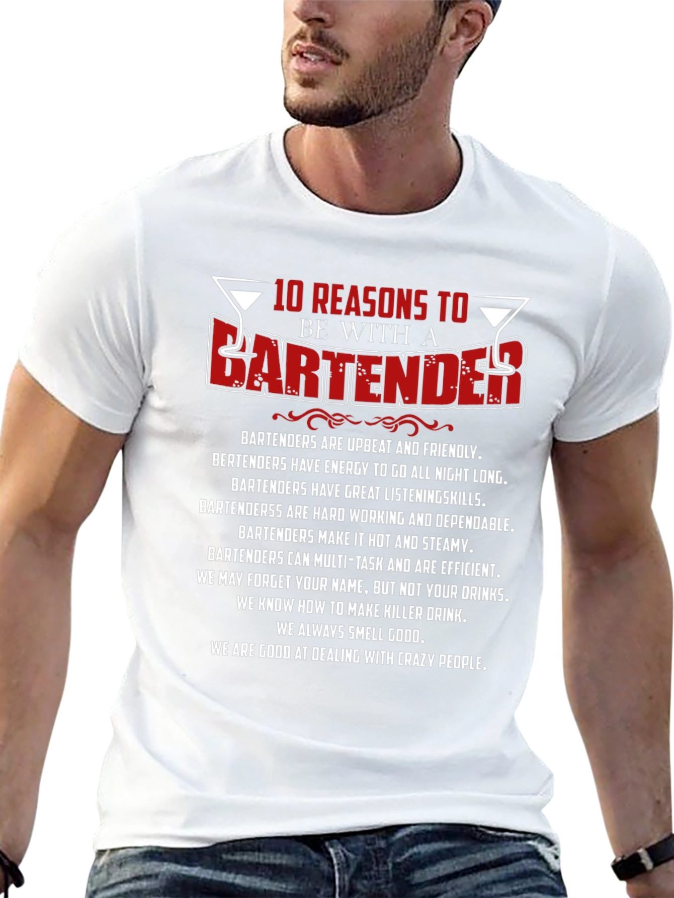 10 Reasons to Date a Bartender Graphic T-Shirt