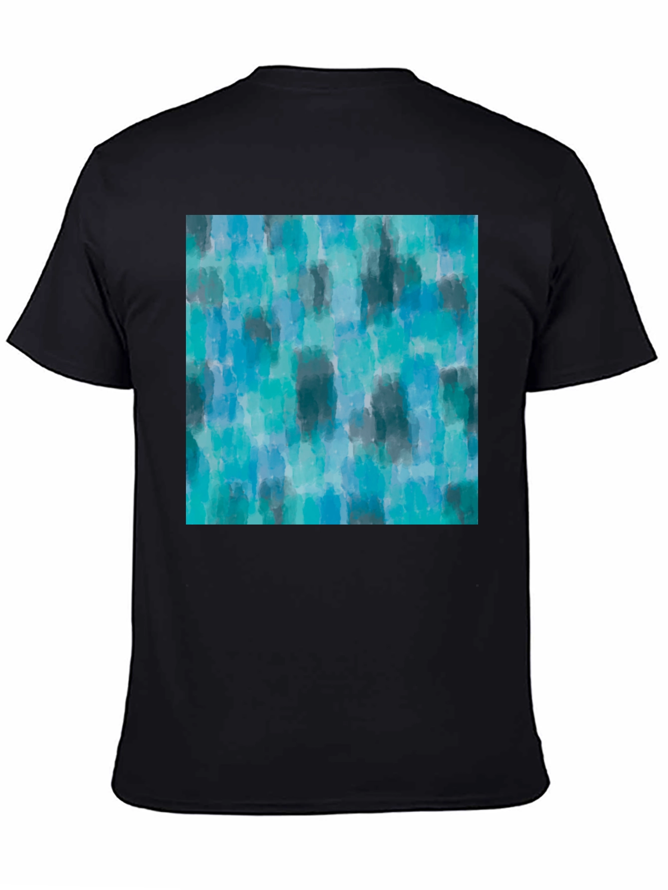 Abstract Blue Pattern Tee - Casual Style