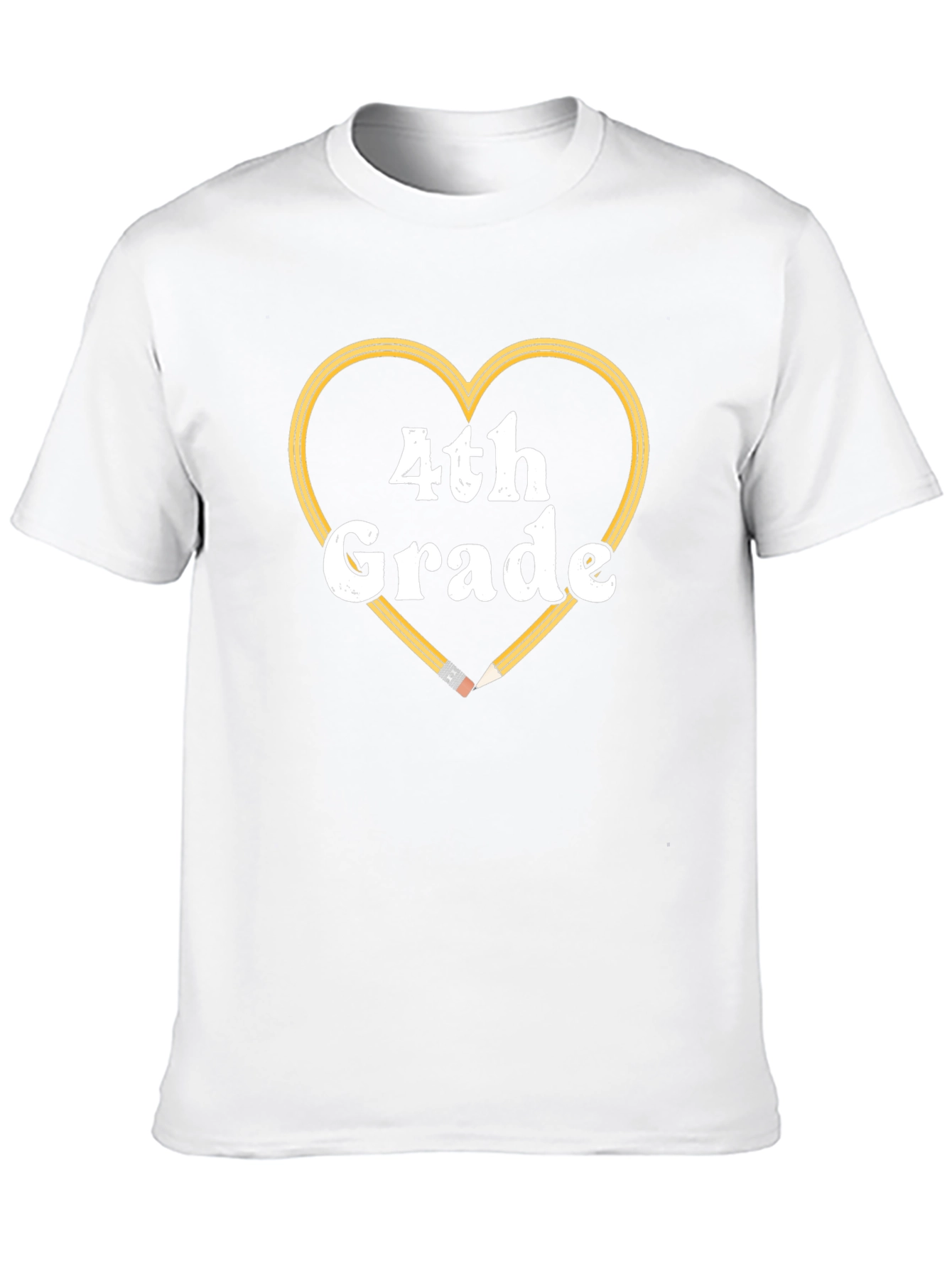 4th Grade Teacher Heart Pencil T-Shirt