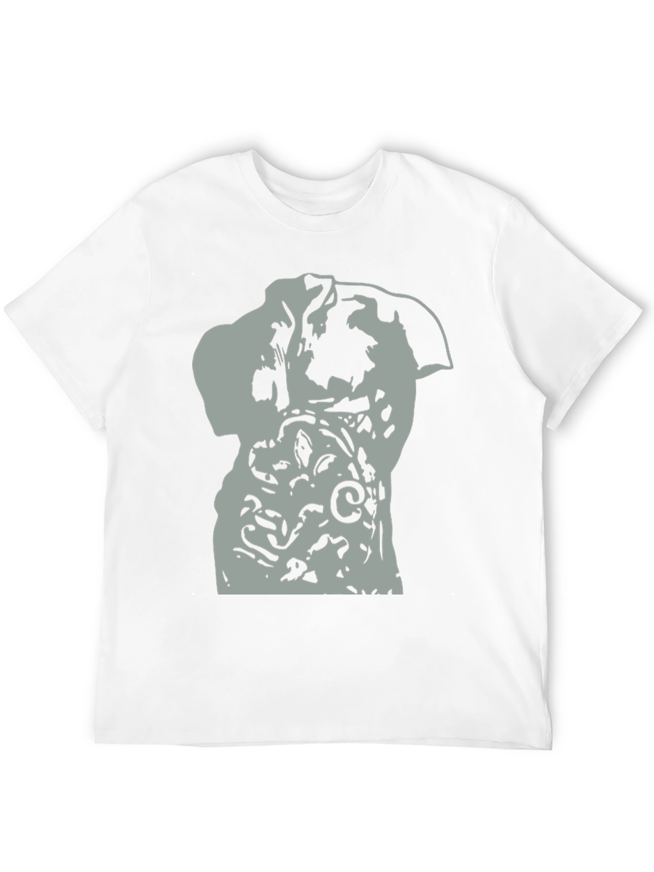 Abstract Dog Graphic Black T-Shirt
