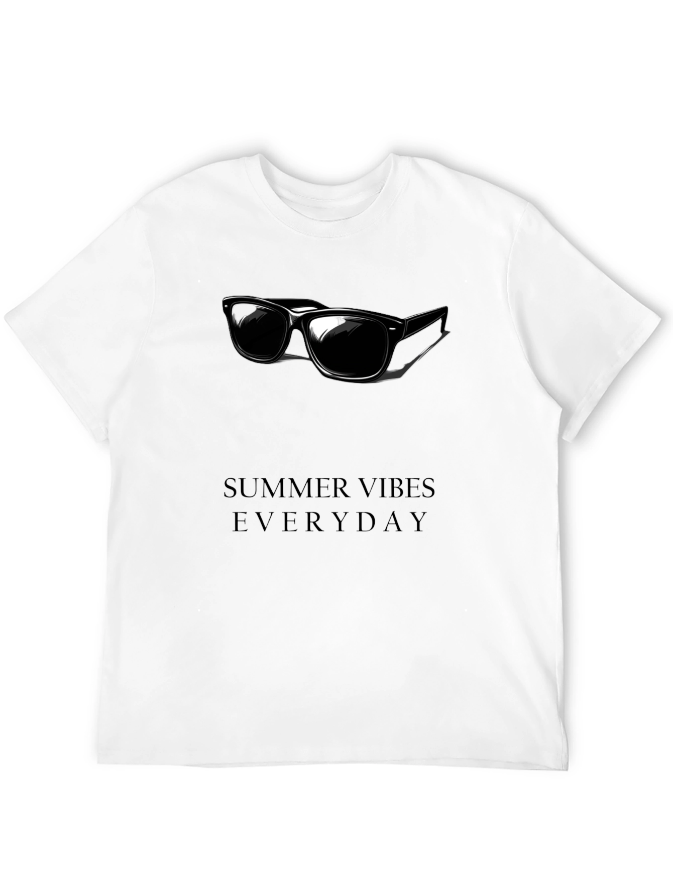 Summer Vibes Everyday Black Graphic Tee