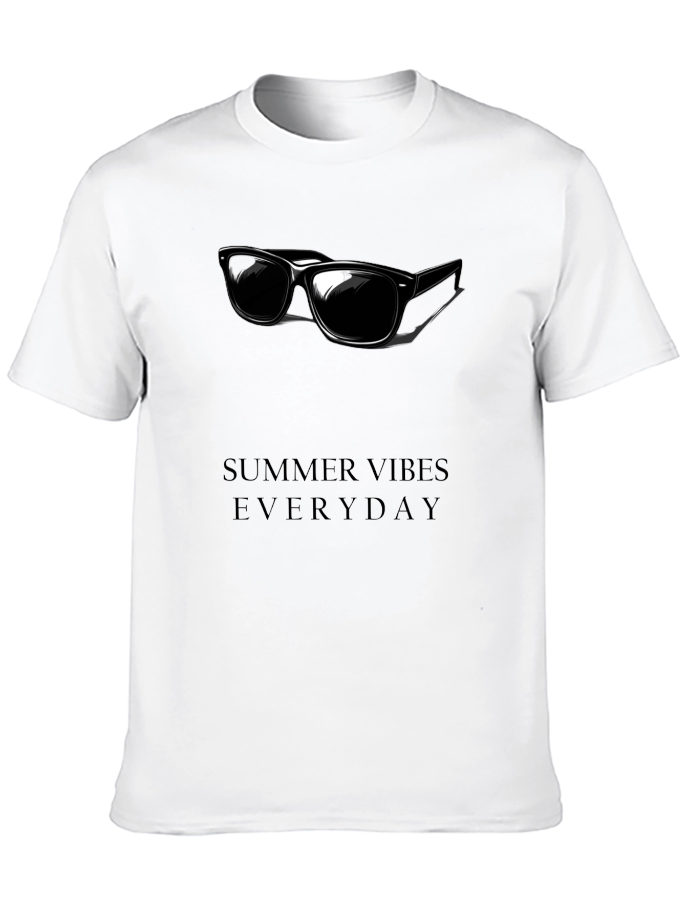 Summer Vibes Everyday Black Graphic Tee