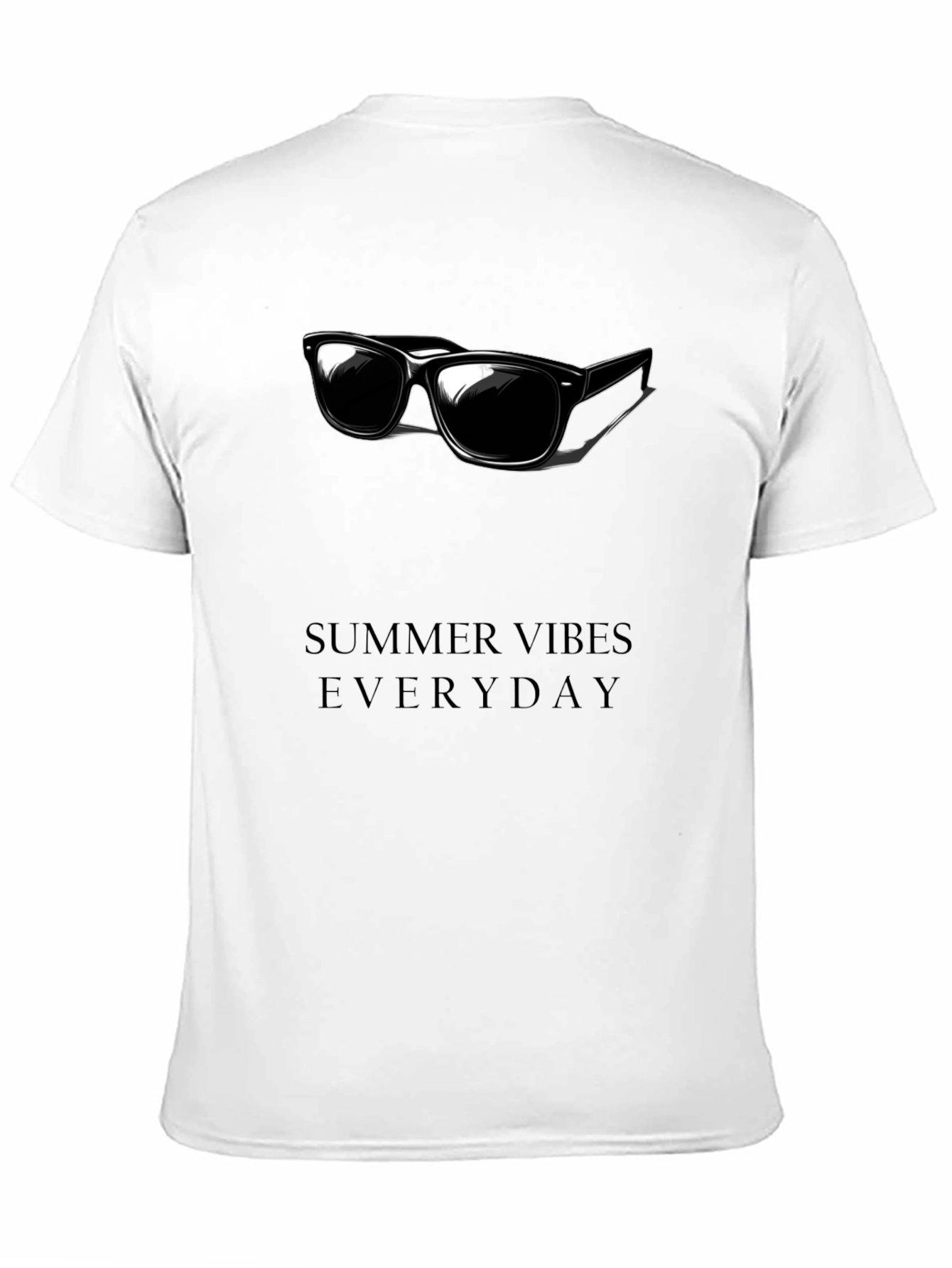 Summer Vibes Everyday Black Graphic Tee