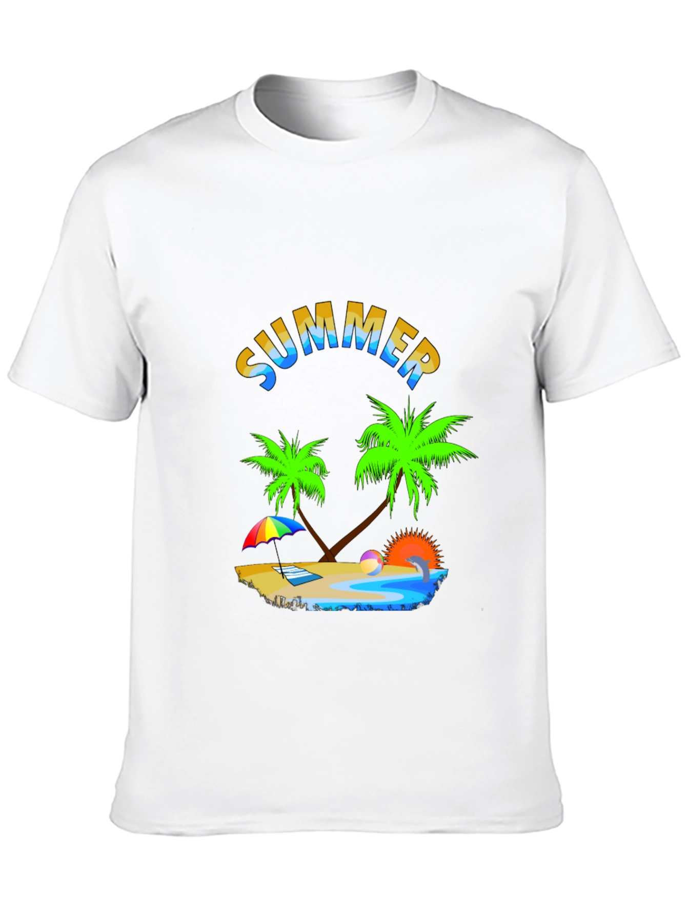 Summer Beach T-Shirt - Tropical Palm Tree Design