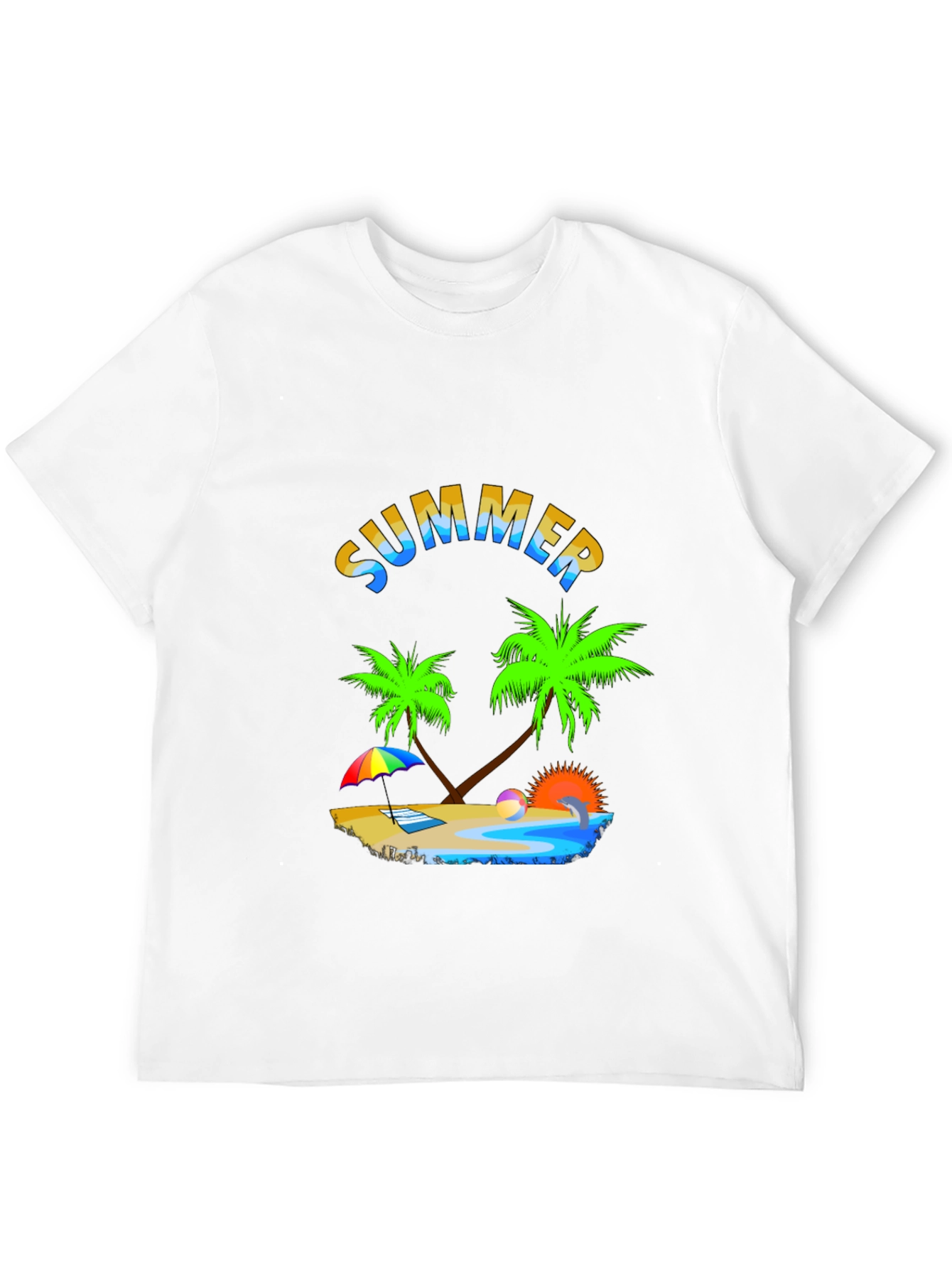 Summer Beach T-Shirt - Tropical Palm Tree Design