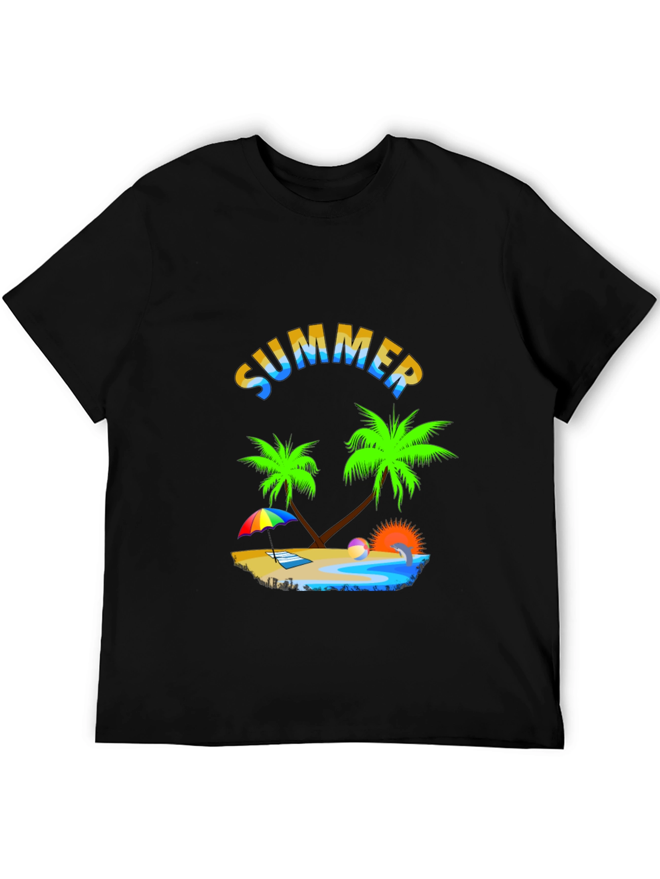 Summer Beach T-Shirt - Tropical Palm Tree Design