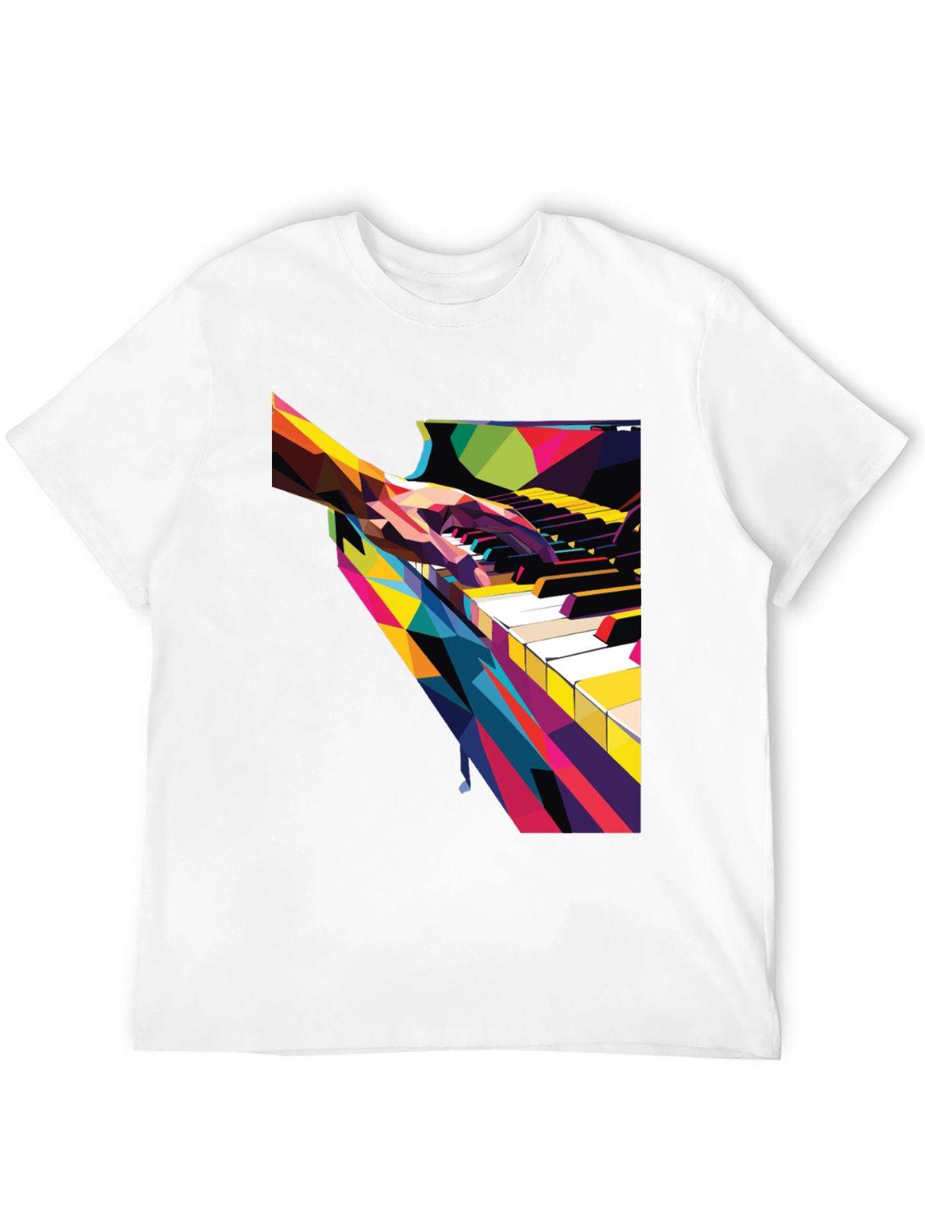 Abstract Piano Player Graphic Tee