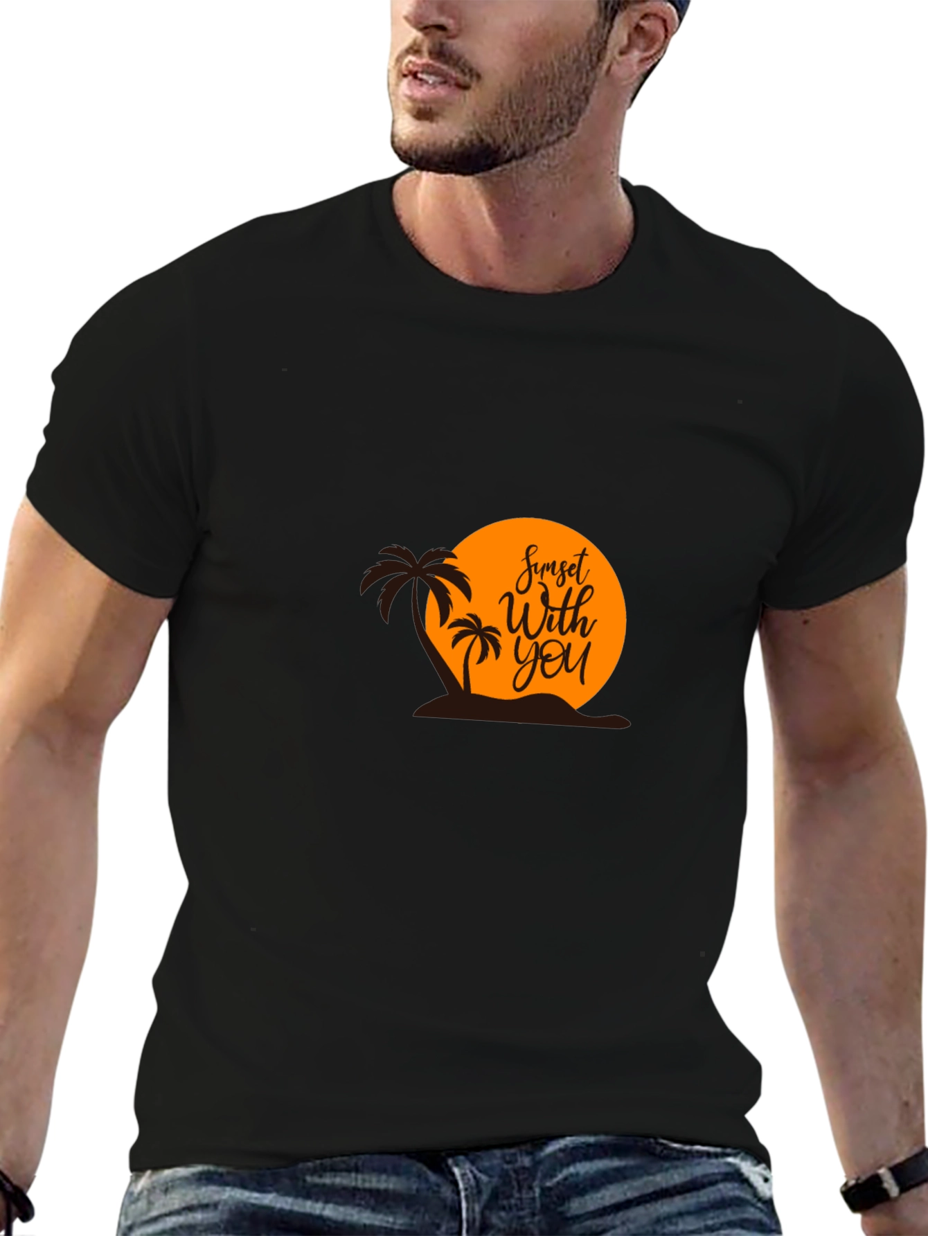 Sunset With You Graphic Tee - Black T-Shirt