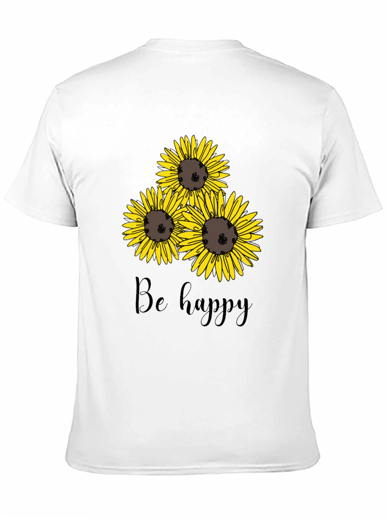 Sunflower Be Happy Graphic Print Tee