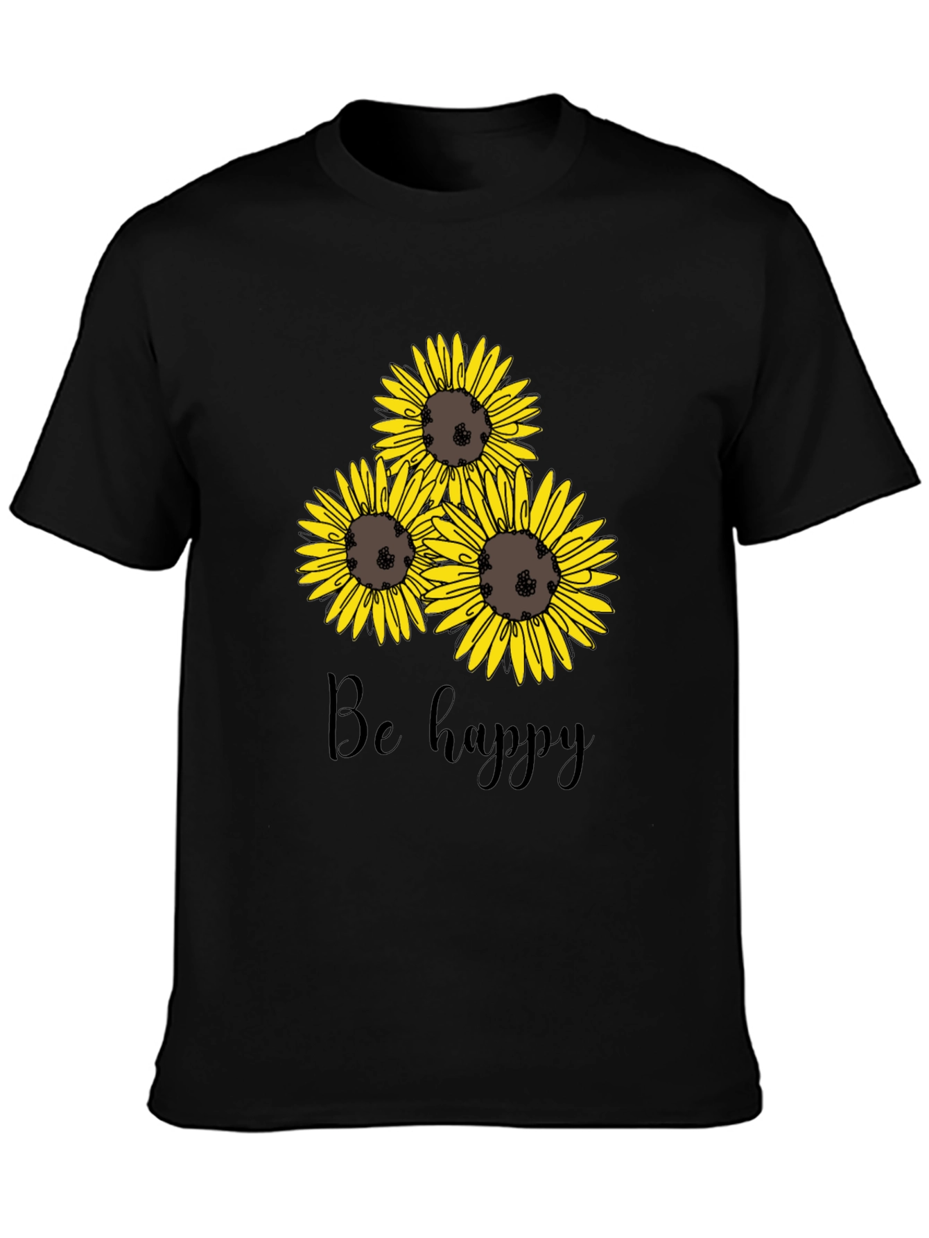 Sunflower Be Happy Graphic Print Tee
