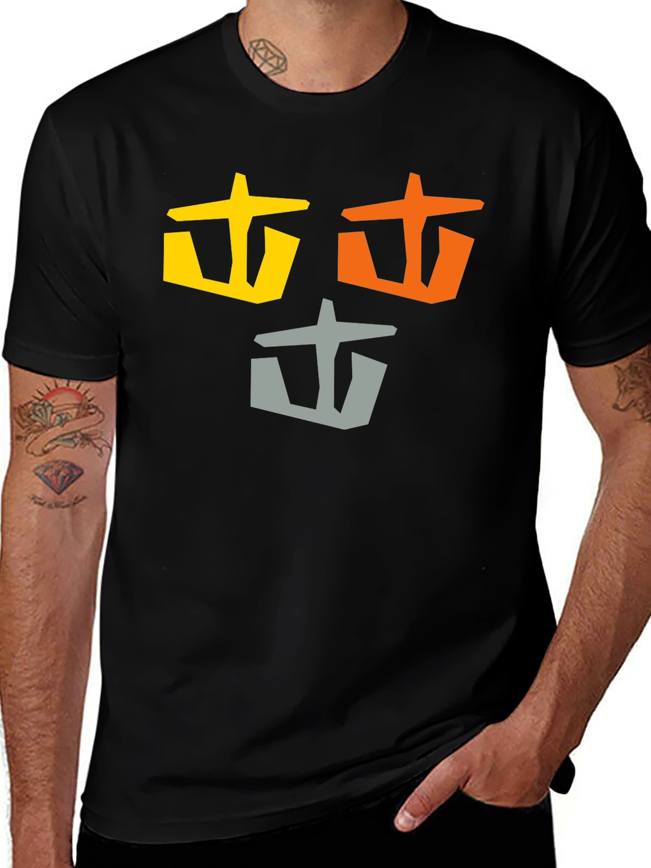 Abstract Symbol Graphic T-Shirt - Casual Wear