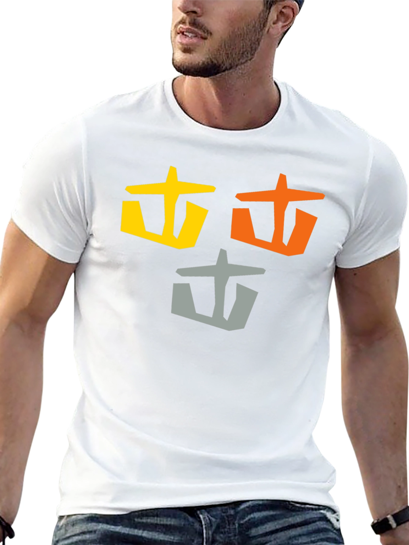 Abstract Symbol Graphic T-Shirt - Casual Wear