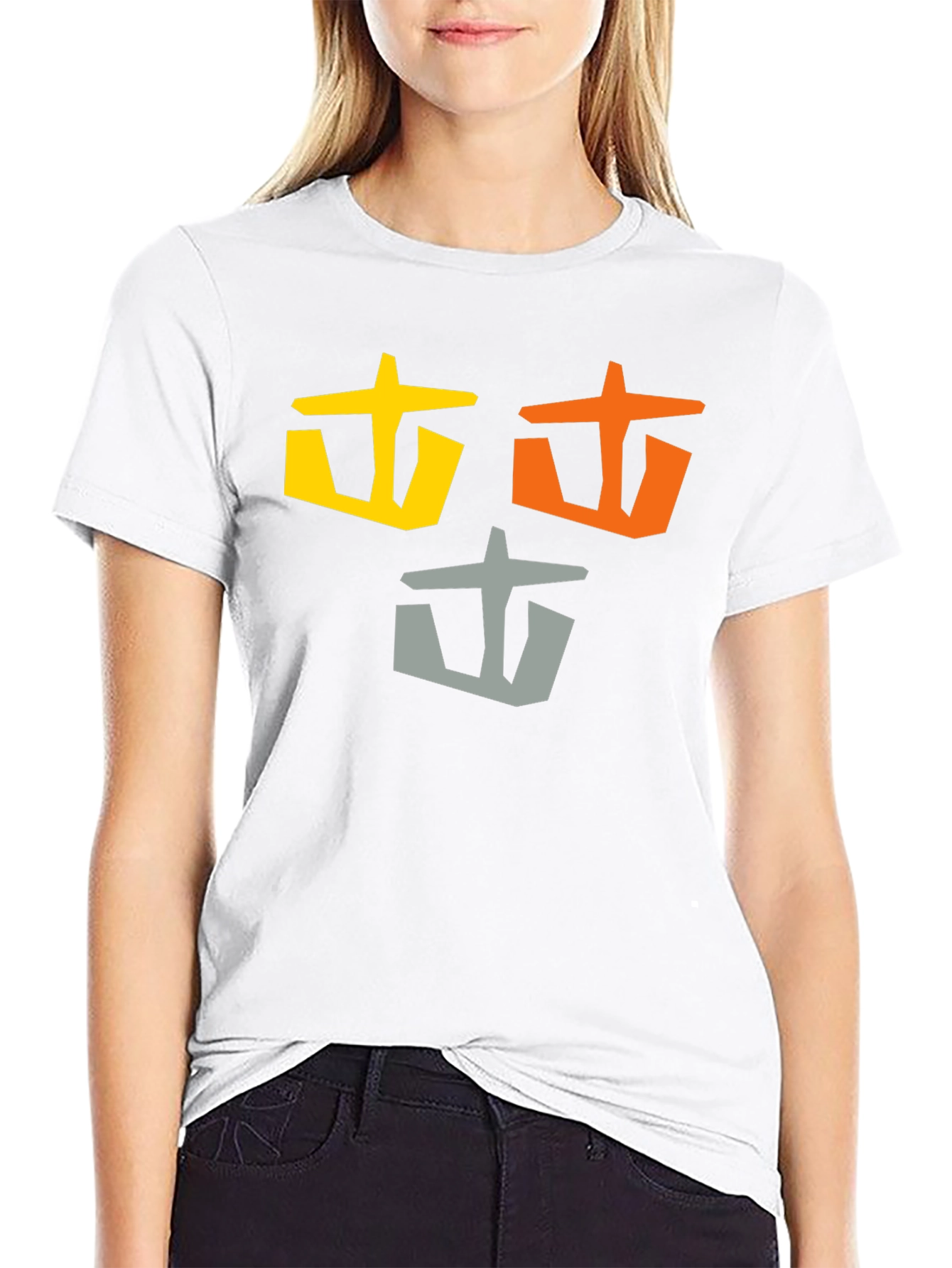 Abstract Symbol Graphic T-Shirt - Casual Wear