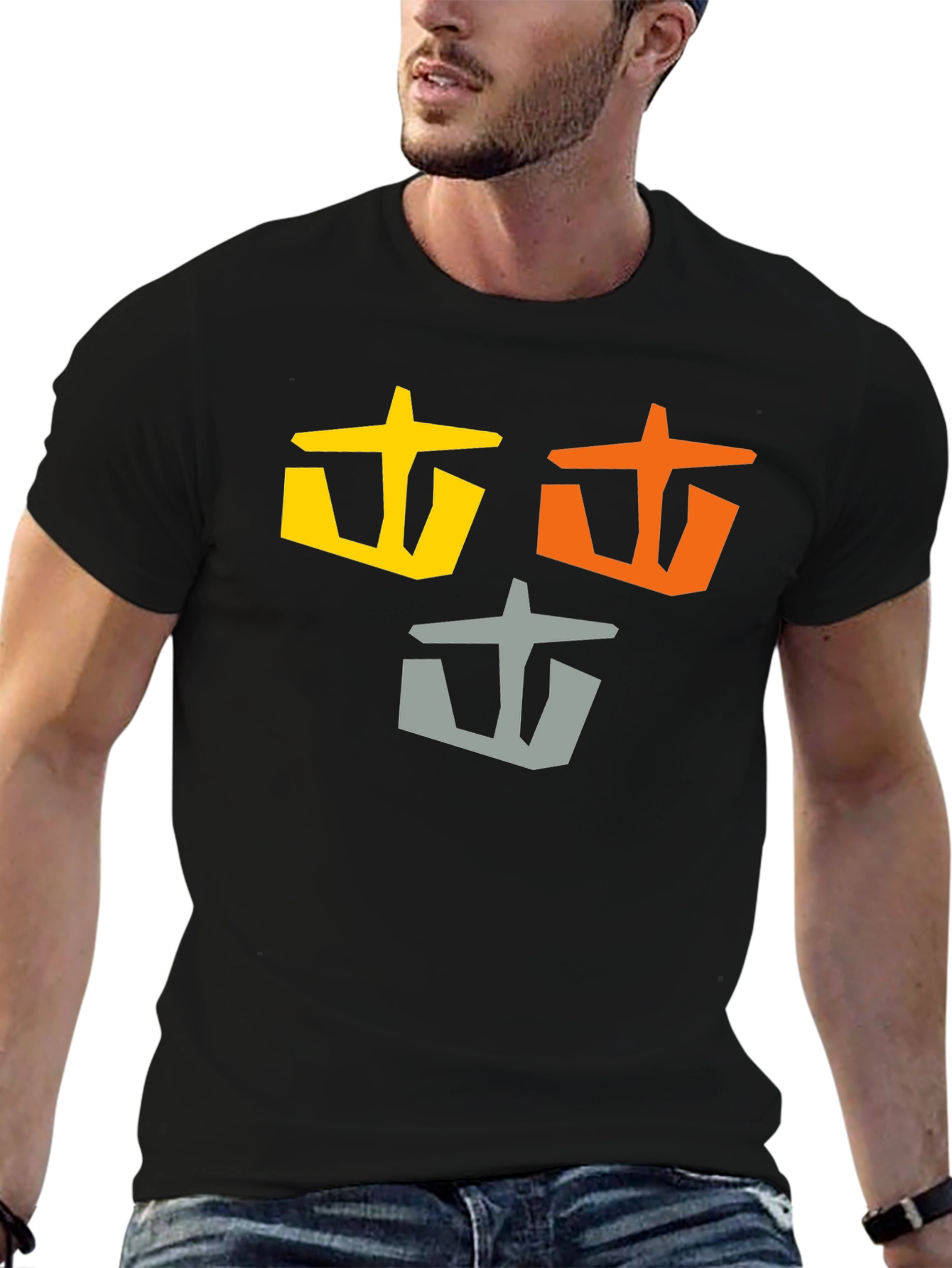 Abstract Symbol Graphic T-Shirt - Casual Wear