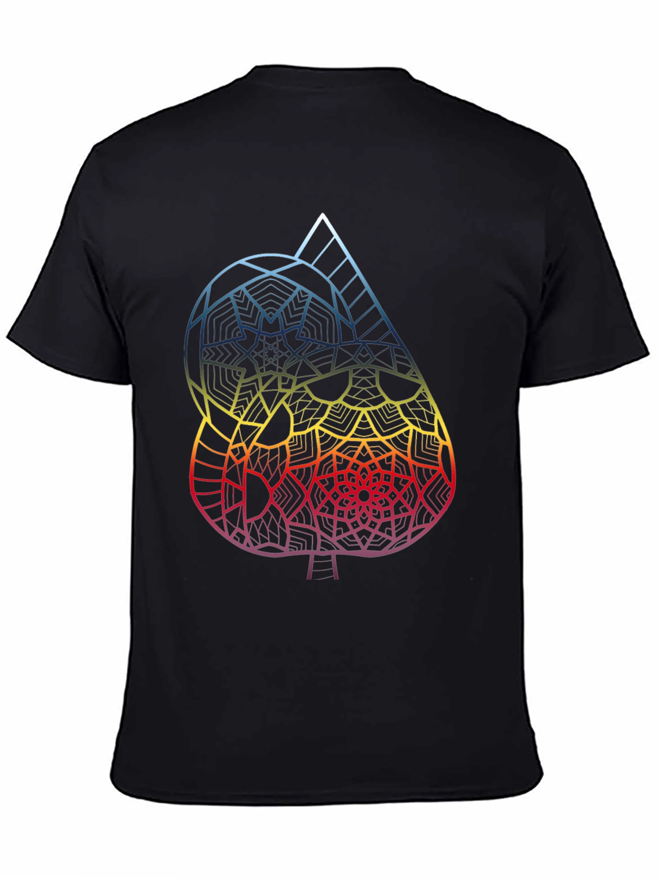 Abstract Spade Graphic Tee - Mens Black T-Shirt
